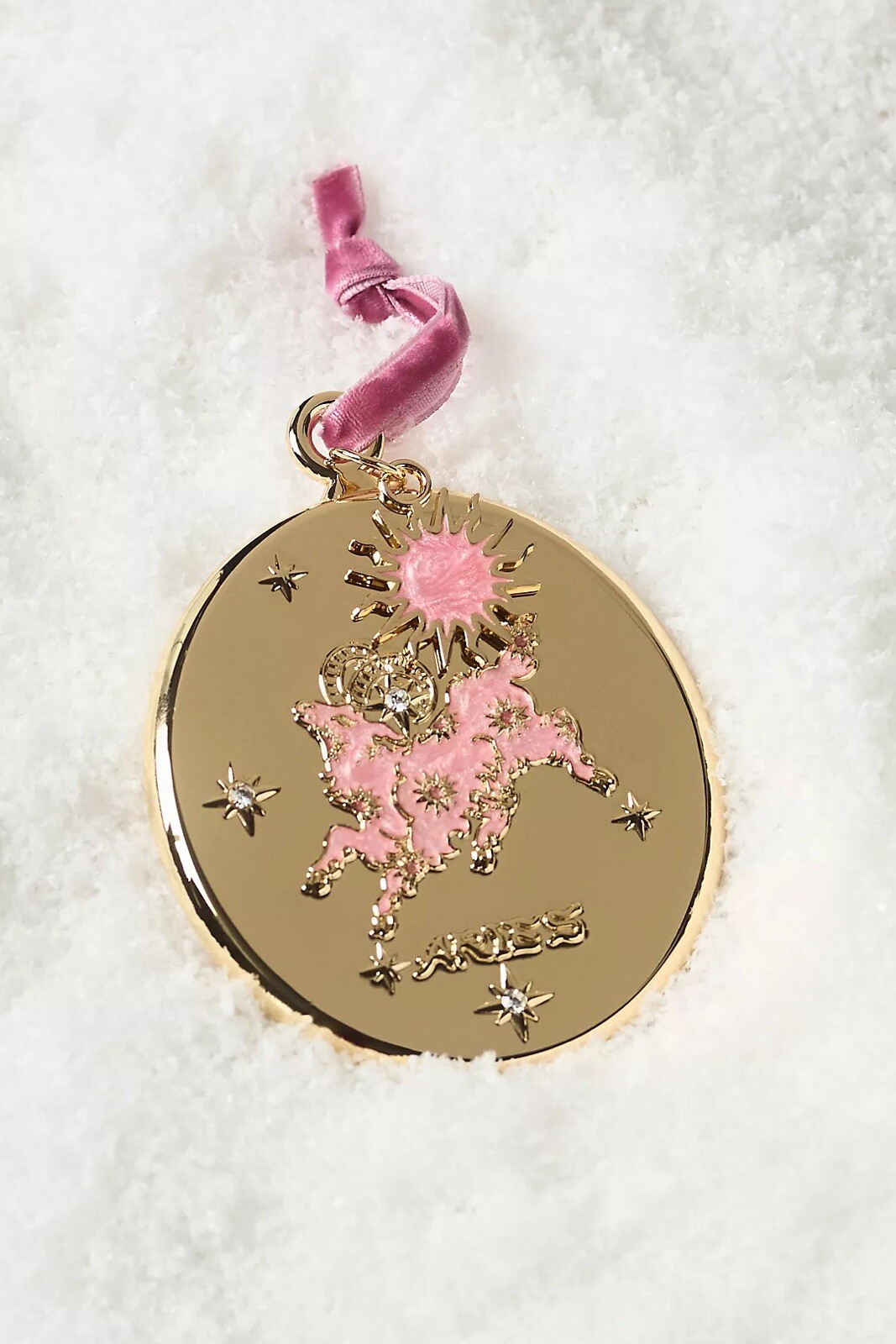 Anthropologie Lou Benesch Zodiac Ornament Gold Plated \