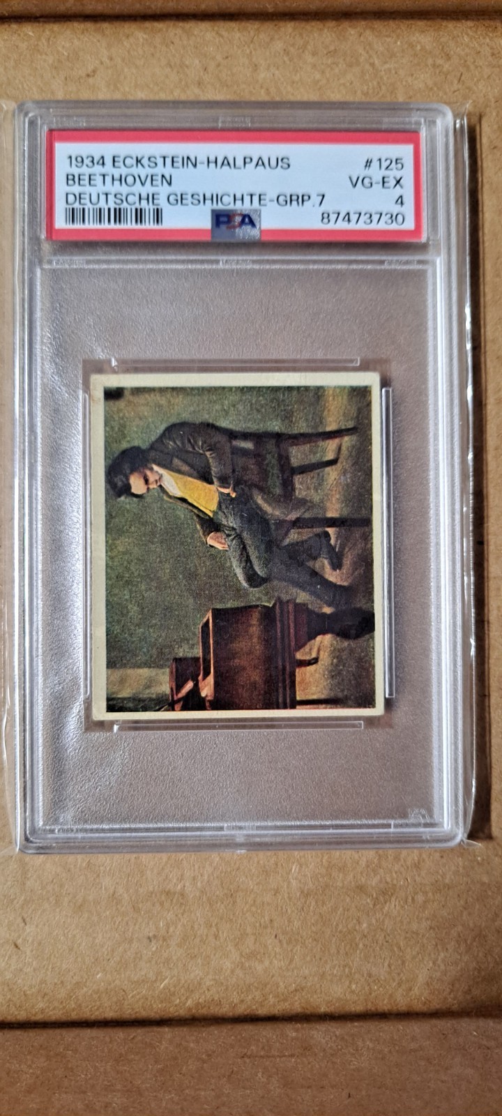 1934 Eckstein-Halpaus Deutsche Geshichte Gruppe 7 #125 Beethoven PSA 4