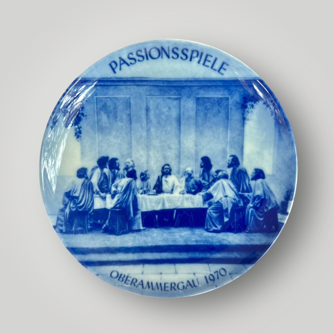 Kaiser Passionsspiele Oberammergau 1970 Passion Pray Plate 1st Issue Vintage
