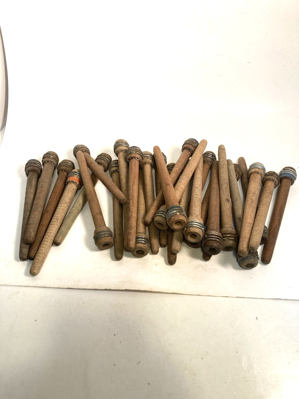 Wood Bobbins Wood Quills Vintage Factory Reclaimed Industrial 7 3/8