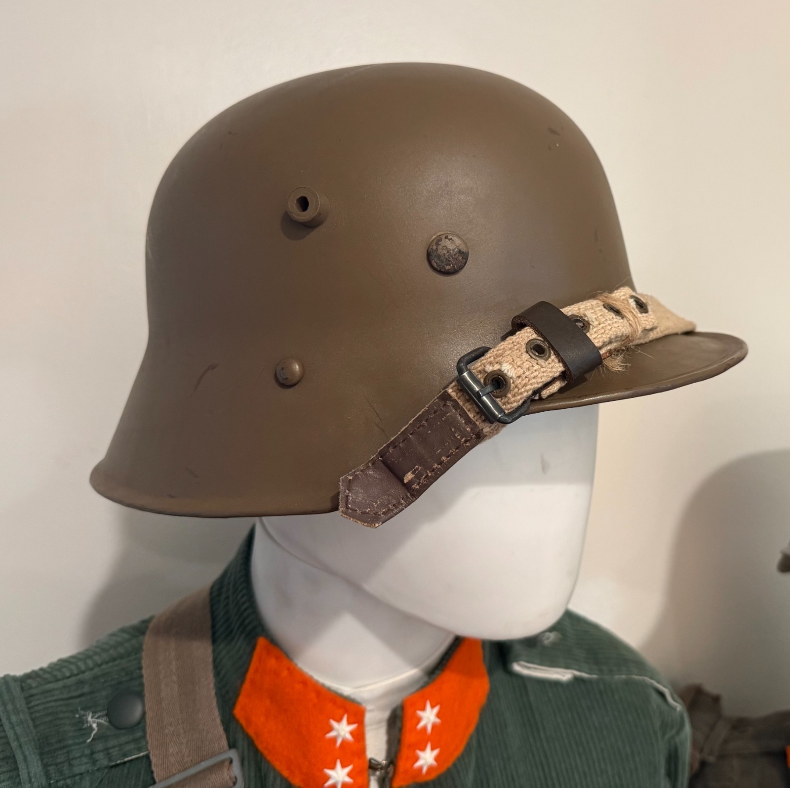 Restored WW1 Austro-Hungarian M17 Stahlhelm Restored WW1 Austro-Hungarian M17 Stahlhelm