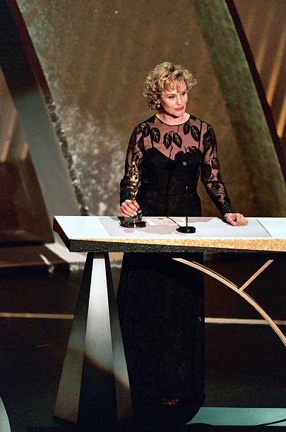 Jessica Lange at 1995 Academy Awards in LA  1990s Historic Old Photo 2