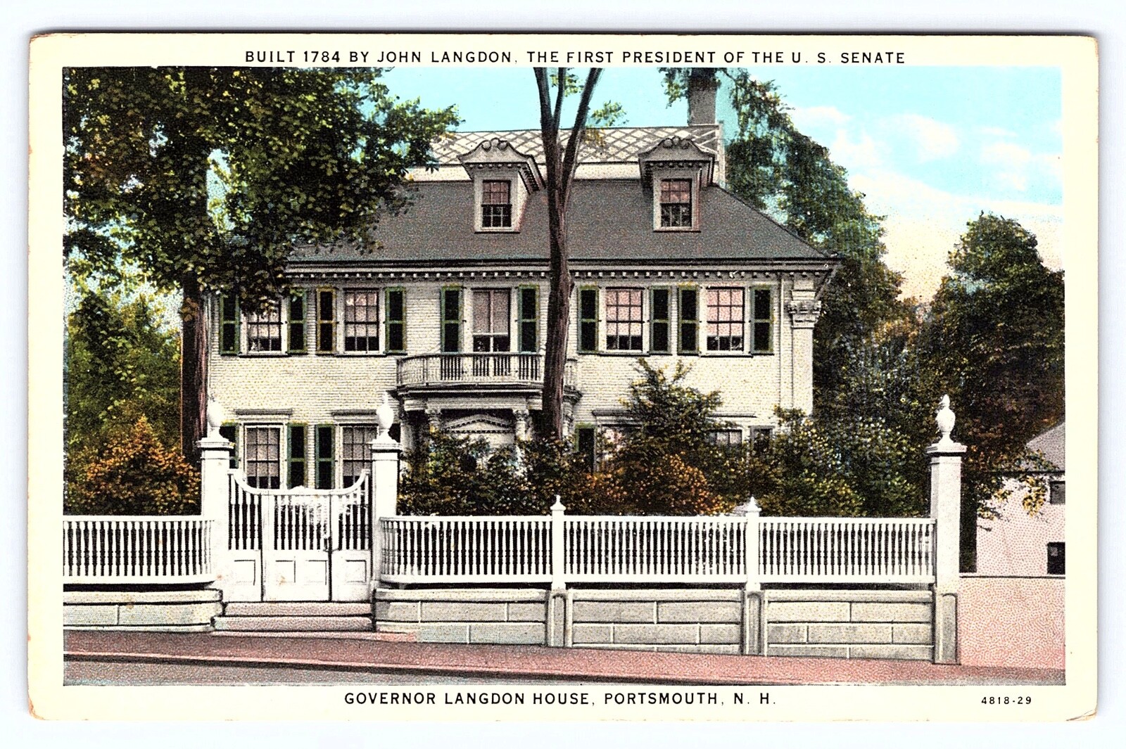 New Hampshire - Governor Langdon House/Built in 1784 - Portsmouth, N.H. - c1915 New Hampshire - Governor Langdon House/Built in 1784 - Portsmouth, N.H. - c1915