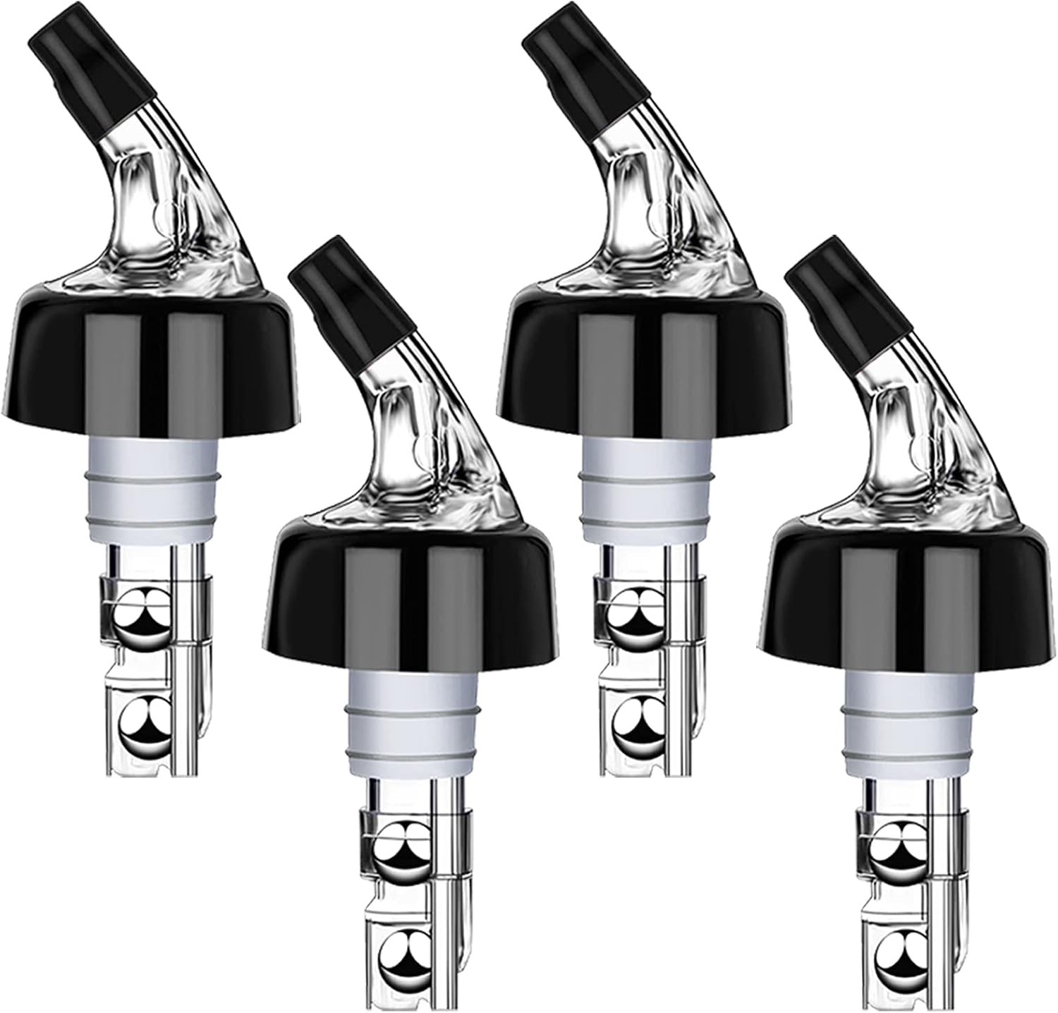 Automatic Measured Bottle Pourer - Quick Shot Spirit Liquor Pour 4 Pack 