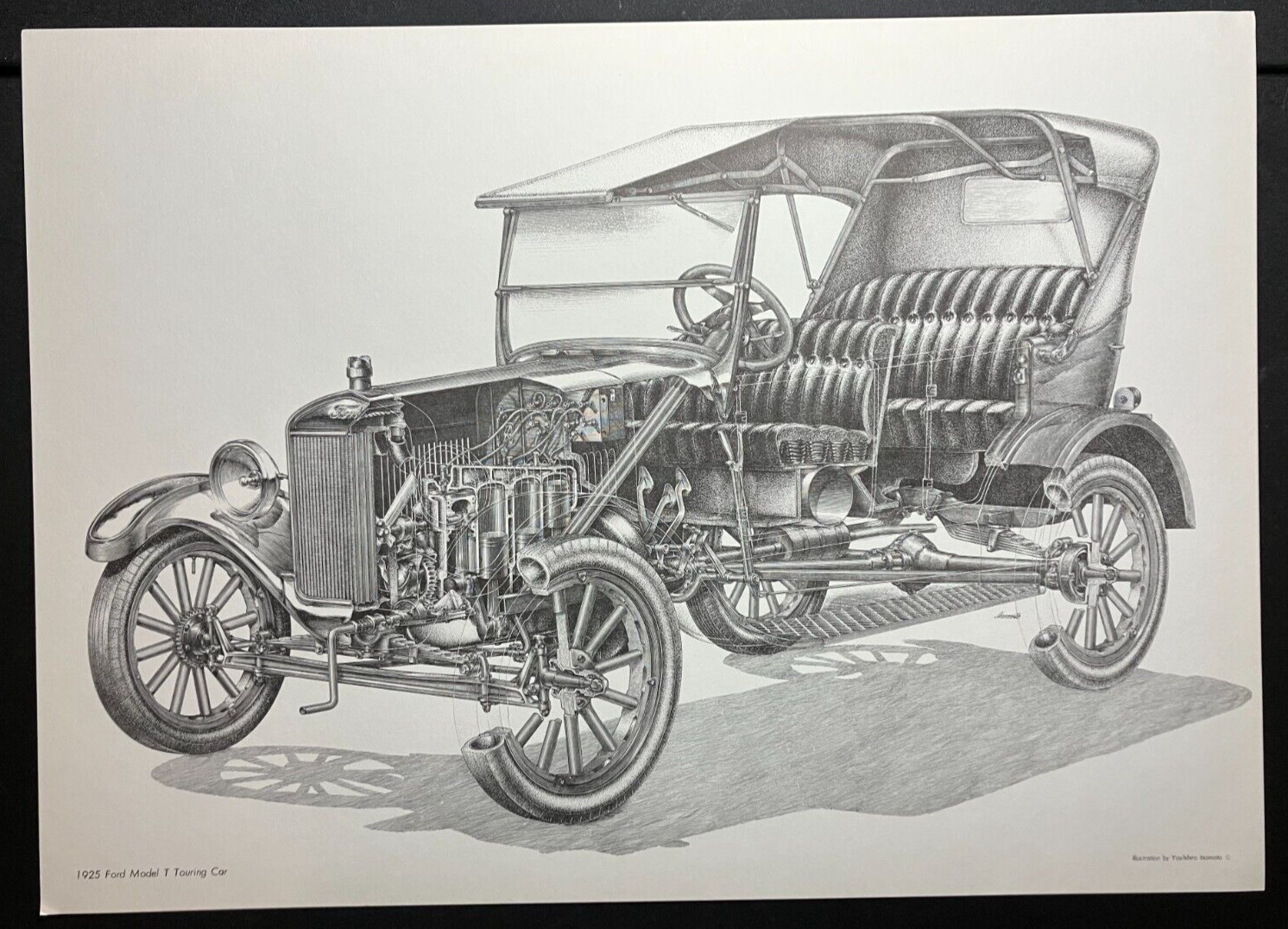 1925 Ford Model T Touring Car - Yoshihiro Inomoto Cross-Section Wall Art Print 1925 Ford Model T Touring Car - Yoshihiro Inomoto Cross-Section Wall Art Print