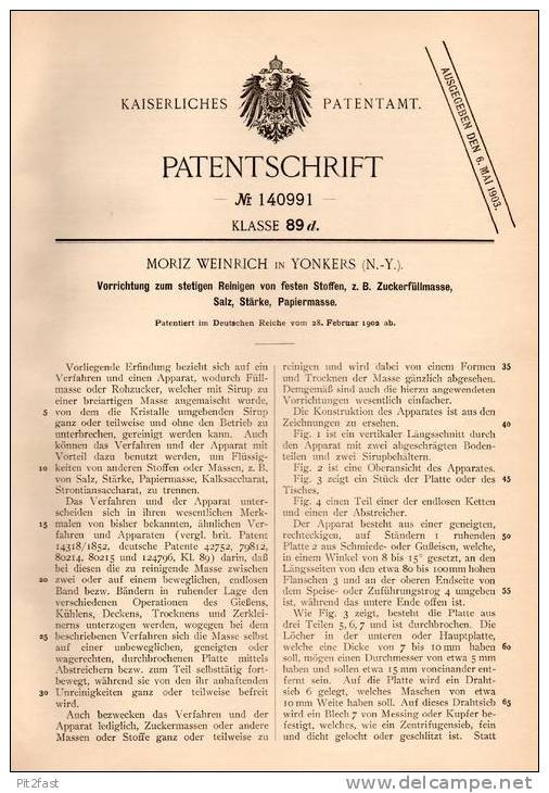 Original patent specification - M. Weinrich in Yonkers, 1902, machine for clean for Original patent specification - M. Weinrich in Yonkers, 1902, machine for clean for