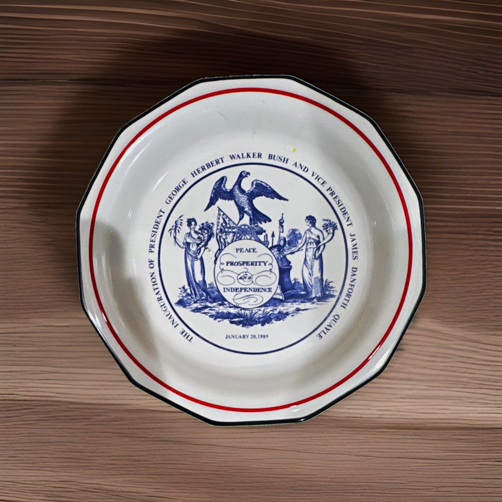 Pfaltzgraff for Mottahedeh George H.W. Bush Inaugural Ceramic Plate 1989