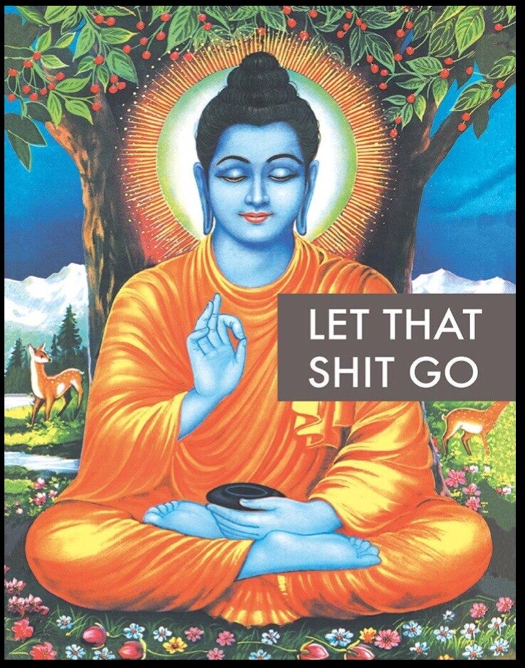 Let That Sh** Go on a 12.5”x 16” Tin Sign.