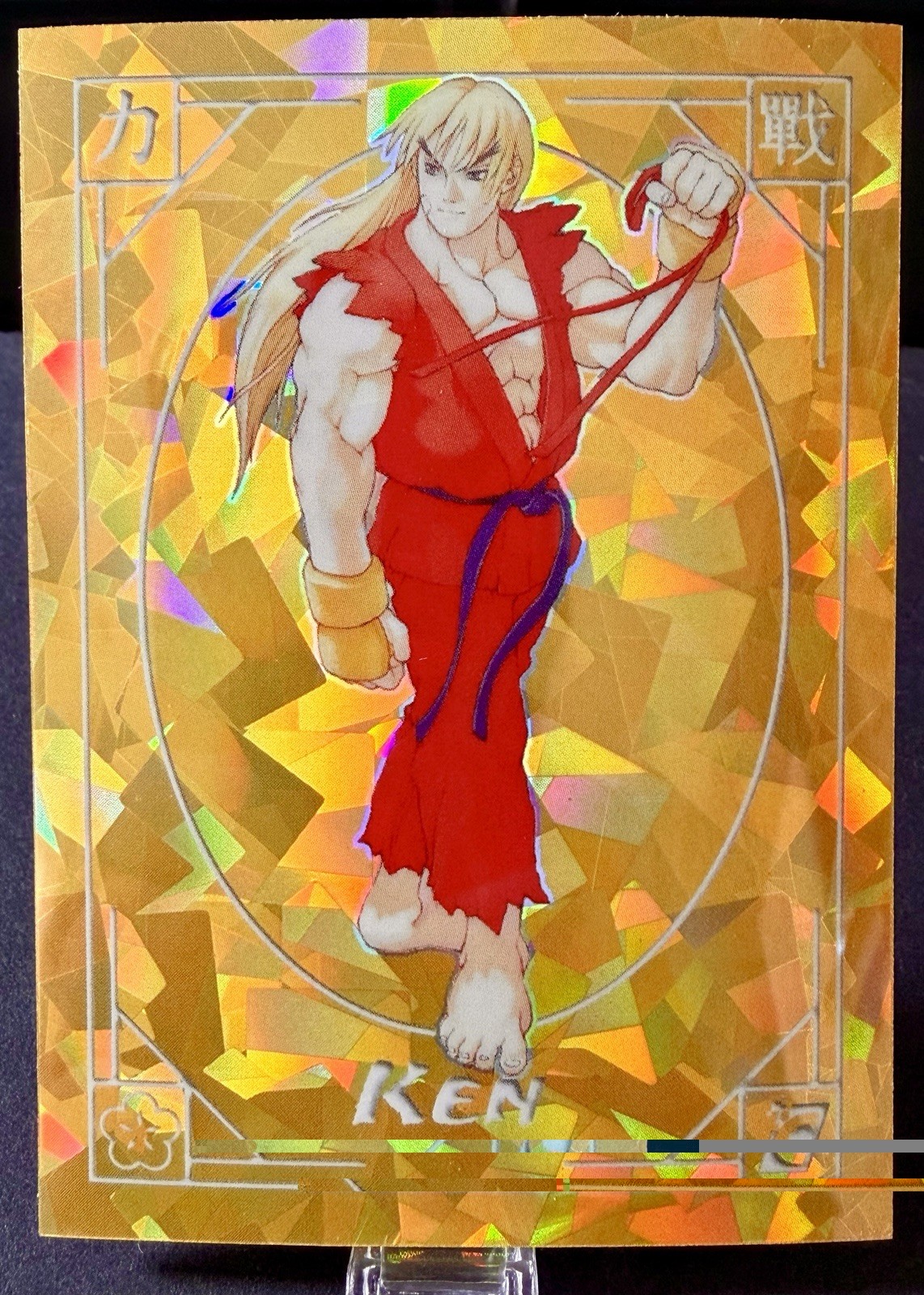 STREET FIGHTER Ken 2/10 GOLD Capcom Street Fighter Alpha Cardsmith
