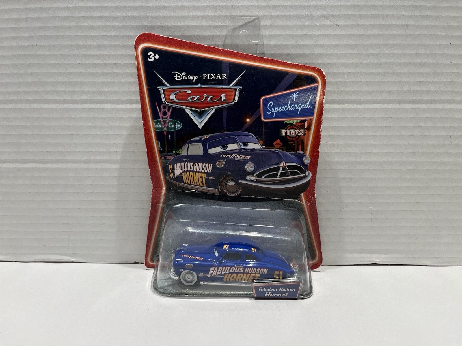 Disney Pixar Cars Fabulous Hudson Hornet Blue Supercharged Car