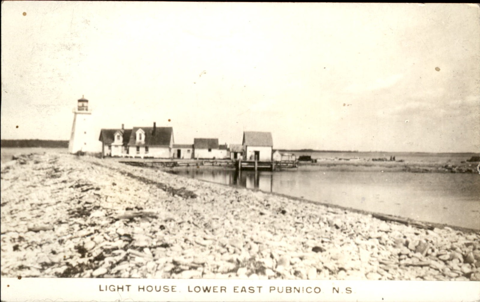 NS Lighthouse Lower East Pubnico c1920s Real Photo Vintage Postcard bhn