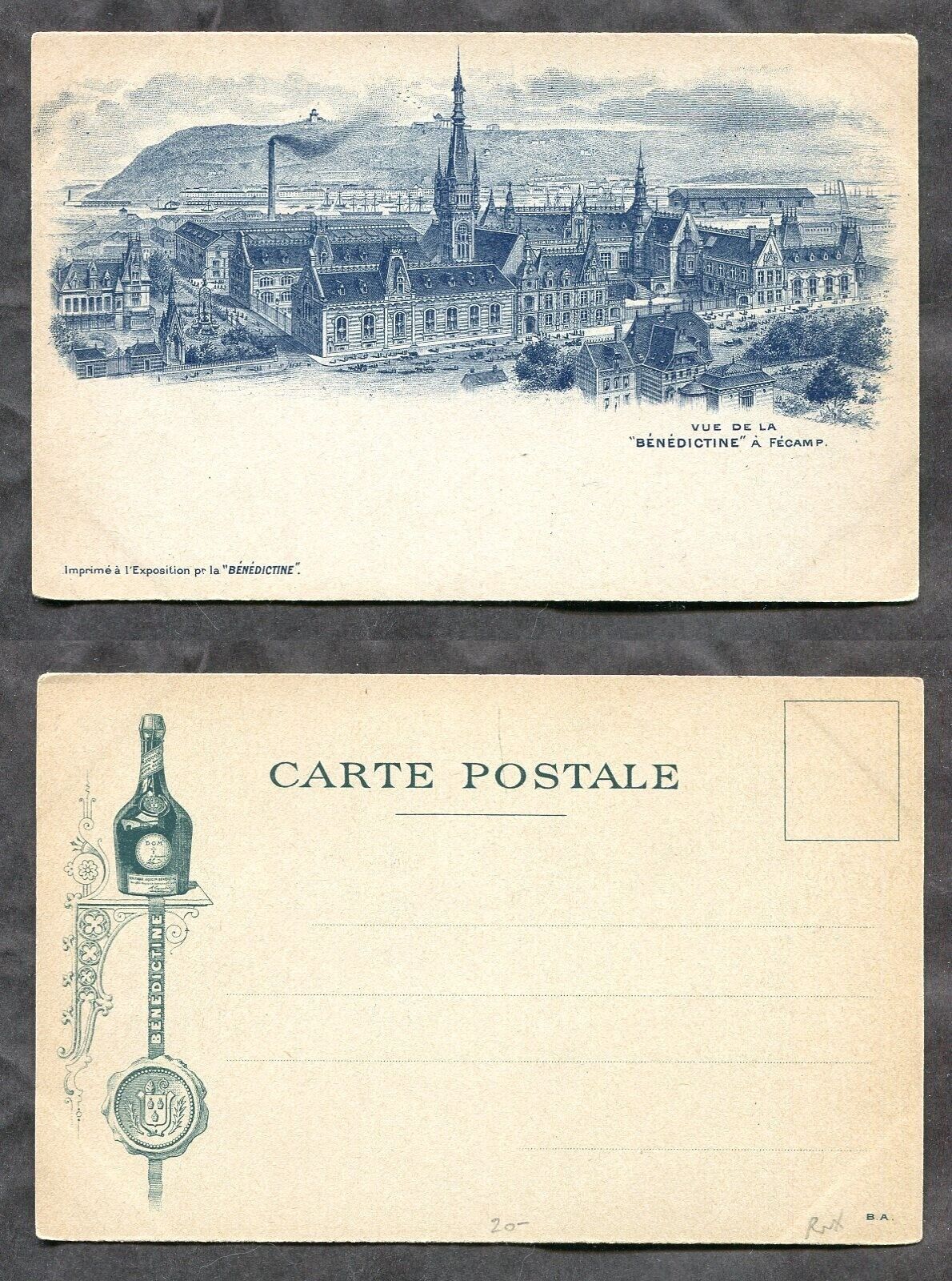 Fécamp France c1897-1900 Benedictine Monastery. Alcohol ADVERTISING