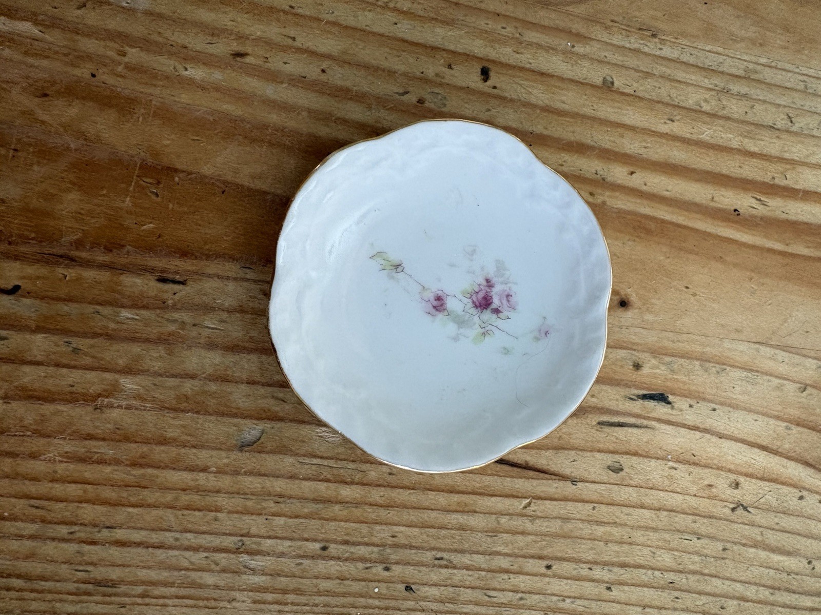 Vintage Pink Floral Butter Pat Vintage Pink Floral Butter Pat