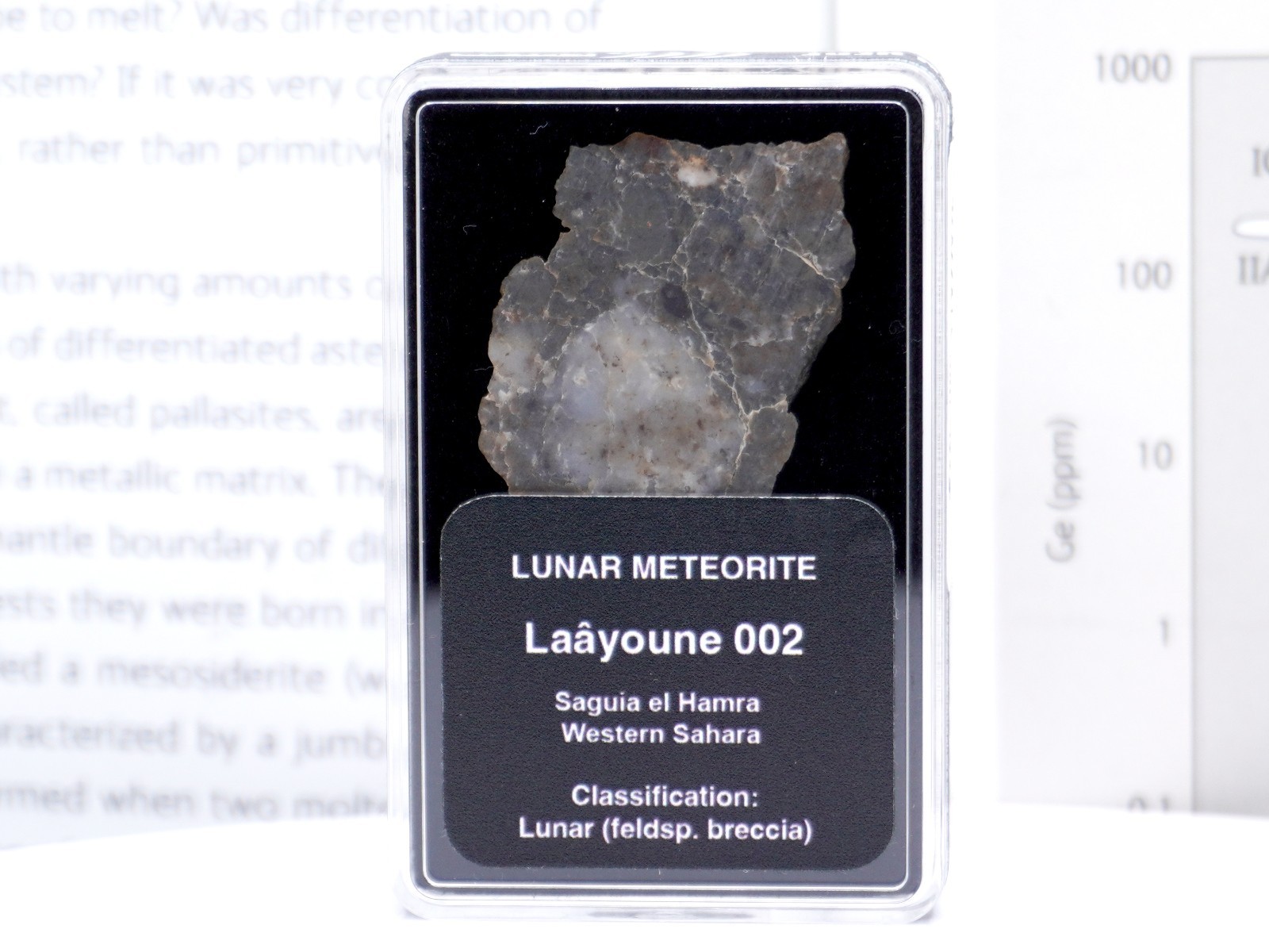 Laâyoune 002 Lunar Meteorite - Authentic Moon Rock, Rare and Certified