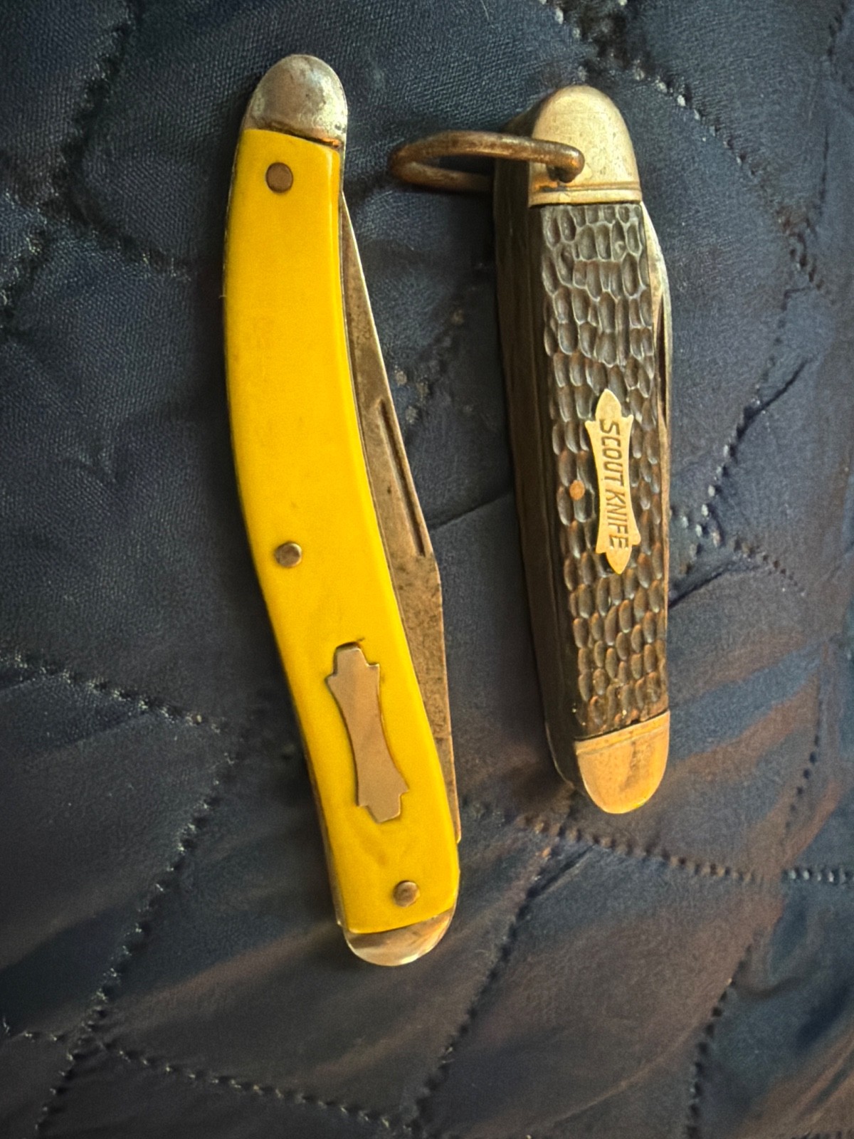 VINTAGE AMERICAN MADE POCKET KNIFE LOT scout and fish knife VINTAGE AMERICAN MADE POCKET KNIFE LOT scout and fish knife