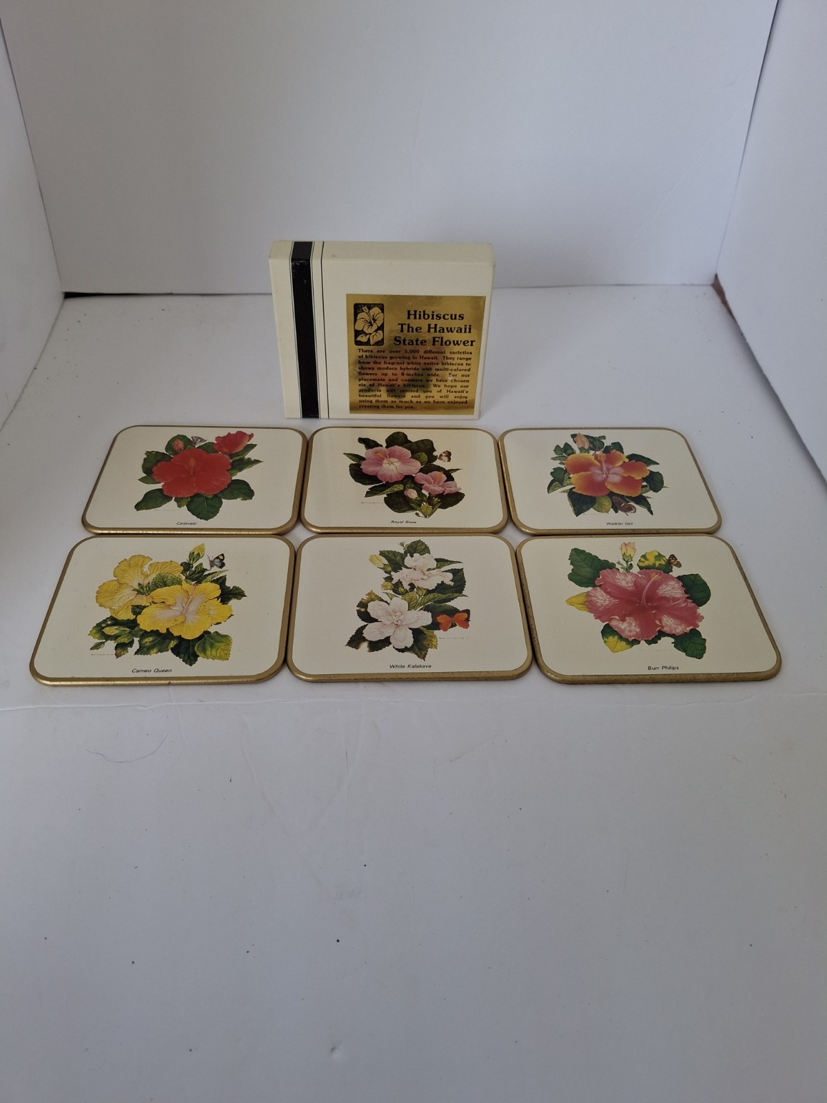 Hawaiian Hibiscus Coaster Set Of 6 From Hawaii Hawaiian Hibiscus Coaster Set Of 6 From Hawaii