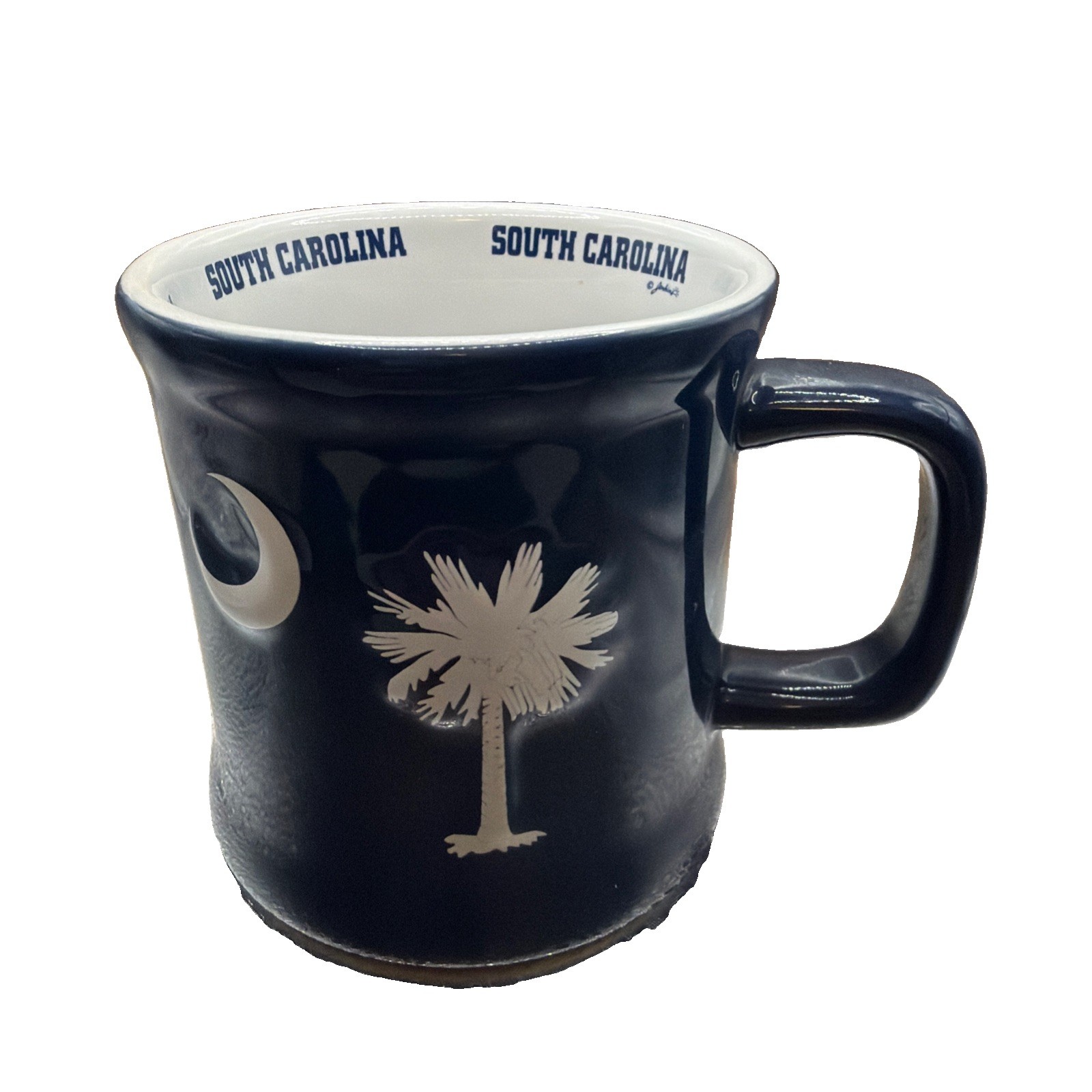 South Carolina State Flag Mug Palmetto Tree Crescent Moon