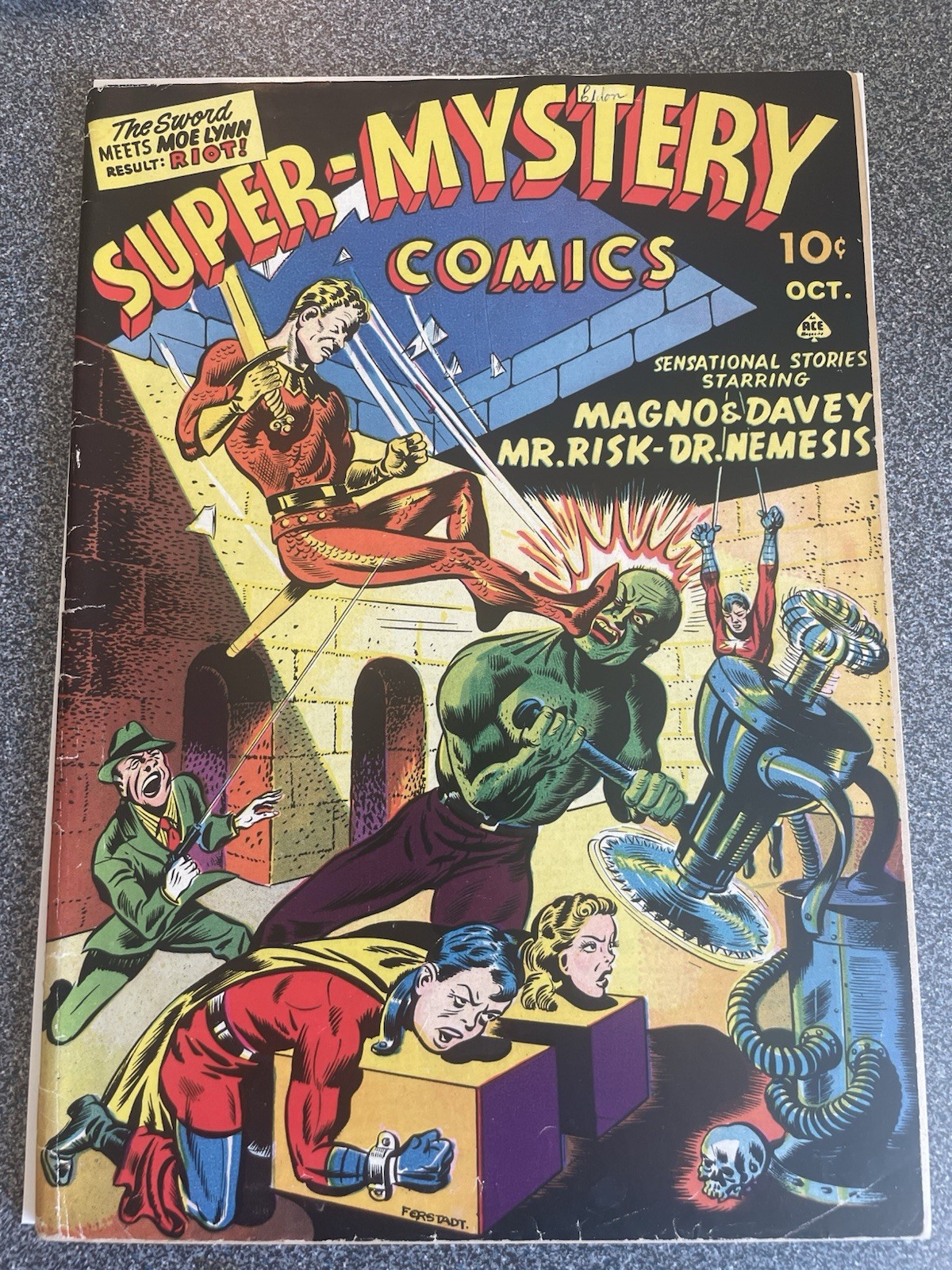 Super Mystery Comics Vol. 3 #6 RARE Classic Torture Cover Ace Golden Age Comic