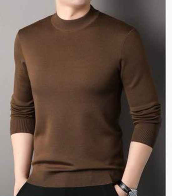 Kiton Men's Crewneck Sweater Brown Cashmere & Silk US SZ M Kiton Men's Crewneck Sweater Brown Cashmere & Silk US SZ M