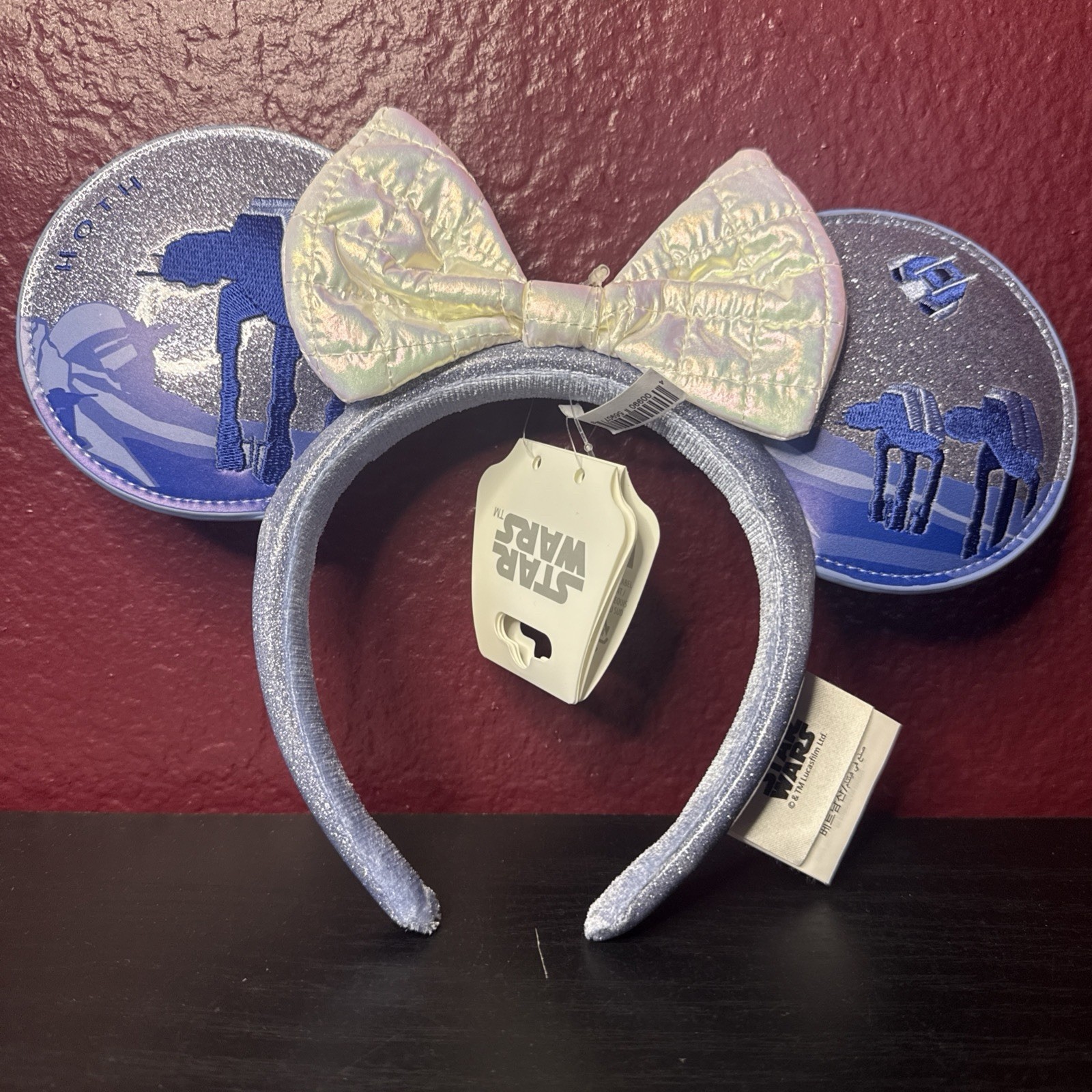 BNWT Disney Star Wars Hoth Minnie Mouse Ears Headband Adult AT-ATs, Snowspeeder BNWT Disney Star Wars Hoth Minnie Mouse Ears Headband Adult AT-ATs, Snowspeeder