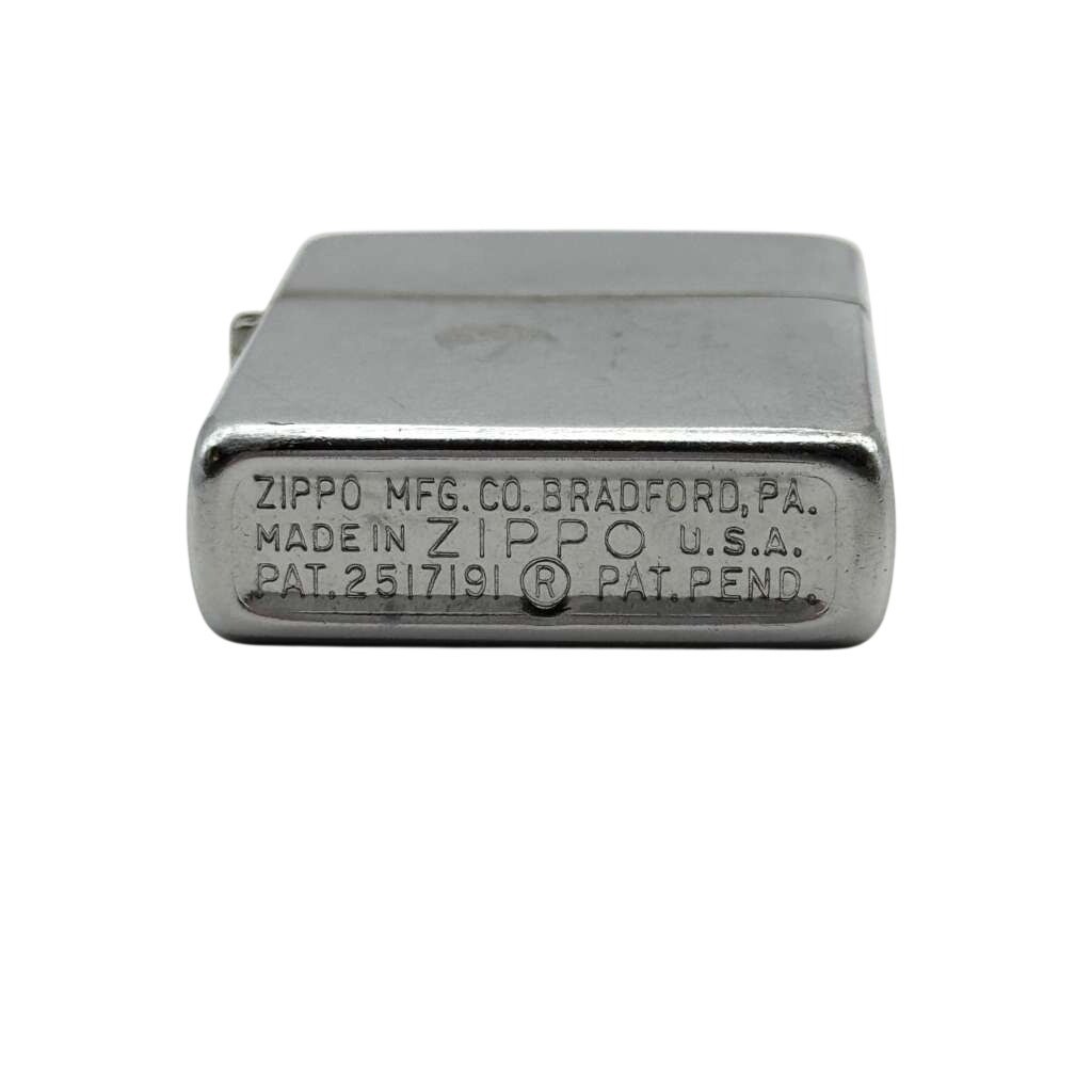 1953-1954 Zippo Regular Chrome Windproof Lighter D X Insert Worn Emblem Vintage 1953-1954 Zippo Regular Chrome Windproof Lighter D X Insert Worn Emblem Vintage