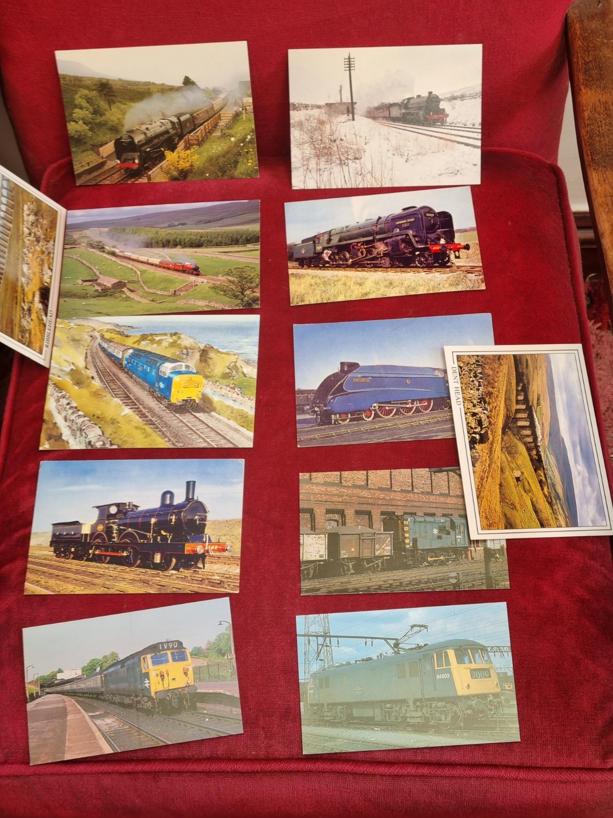 vintage train postcards (12)