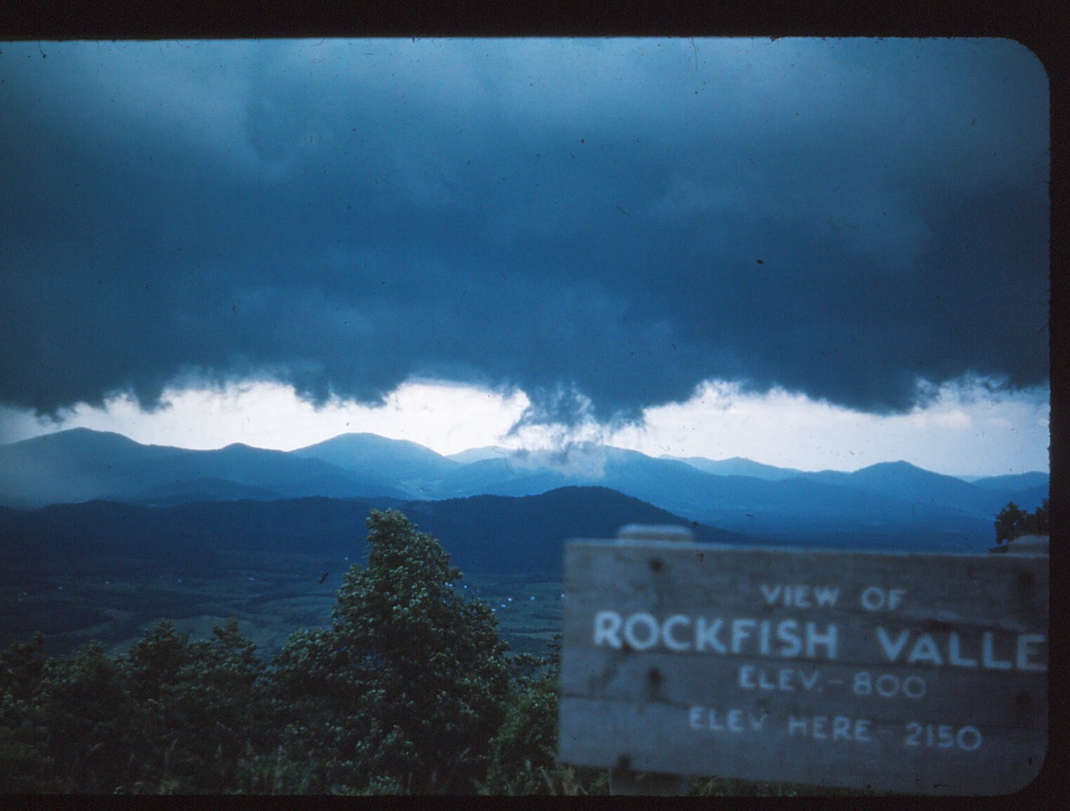Vintage 1952 Photo Slide Virginia Rainstorm Rockfish Valley Waynesboro Vintage 1952 Photo Slide Virginia Rainstorm Rockfish Valley Waynesboro