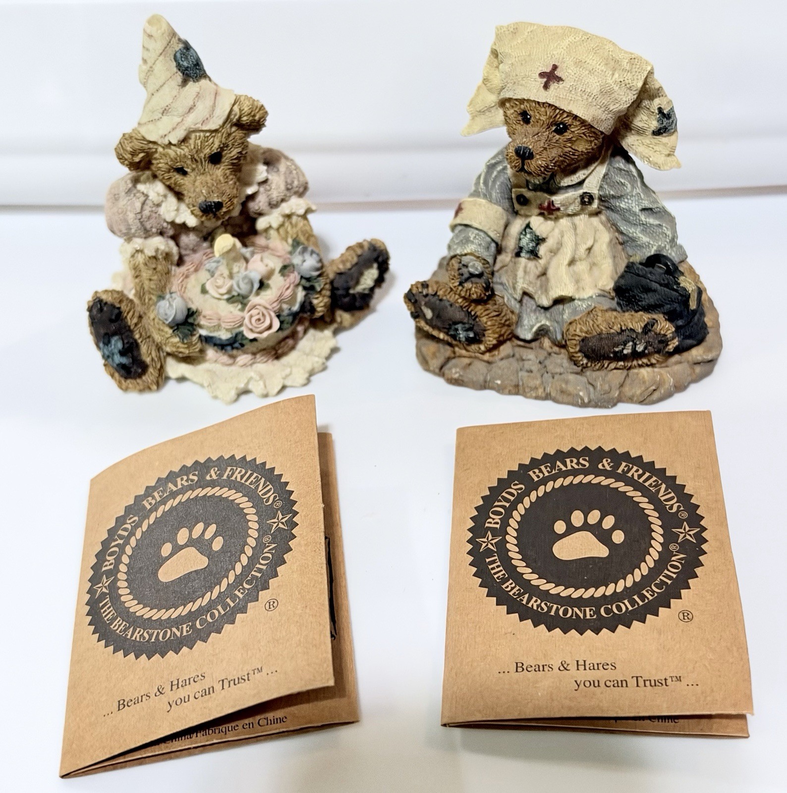 Vintage Boyds Bears Clara the Nurse & Bailey’s Birthday Lot of 2 w/ Boxes 1993