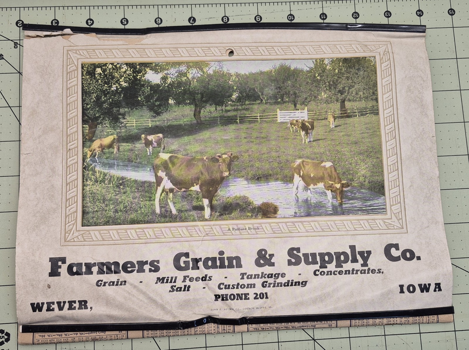 Vintage 1940 Unused Calendar Farmers Grain & Supply Co. Wever Iowa Vintage 1940 Unused Calendar Farmers Grain & Supply Co. Wever Iowa