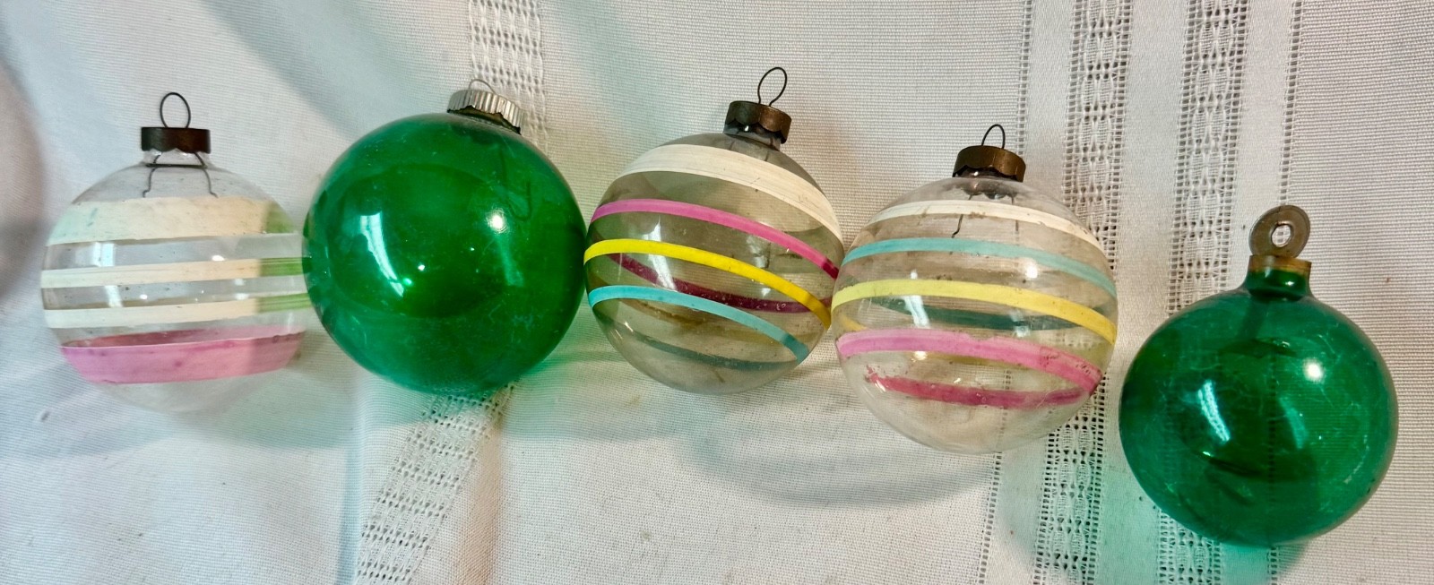 Lot of Unsilvered Christmas Ornaments