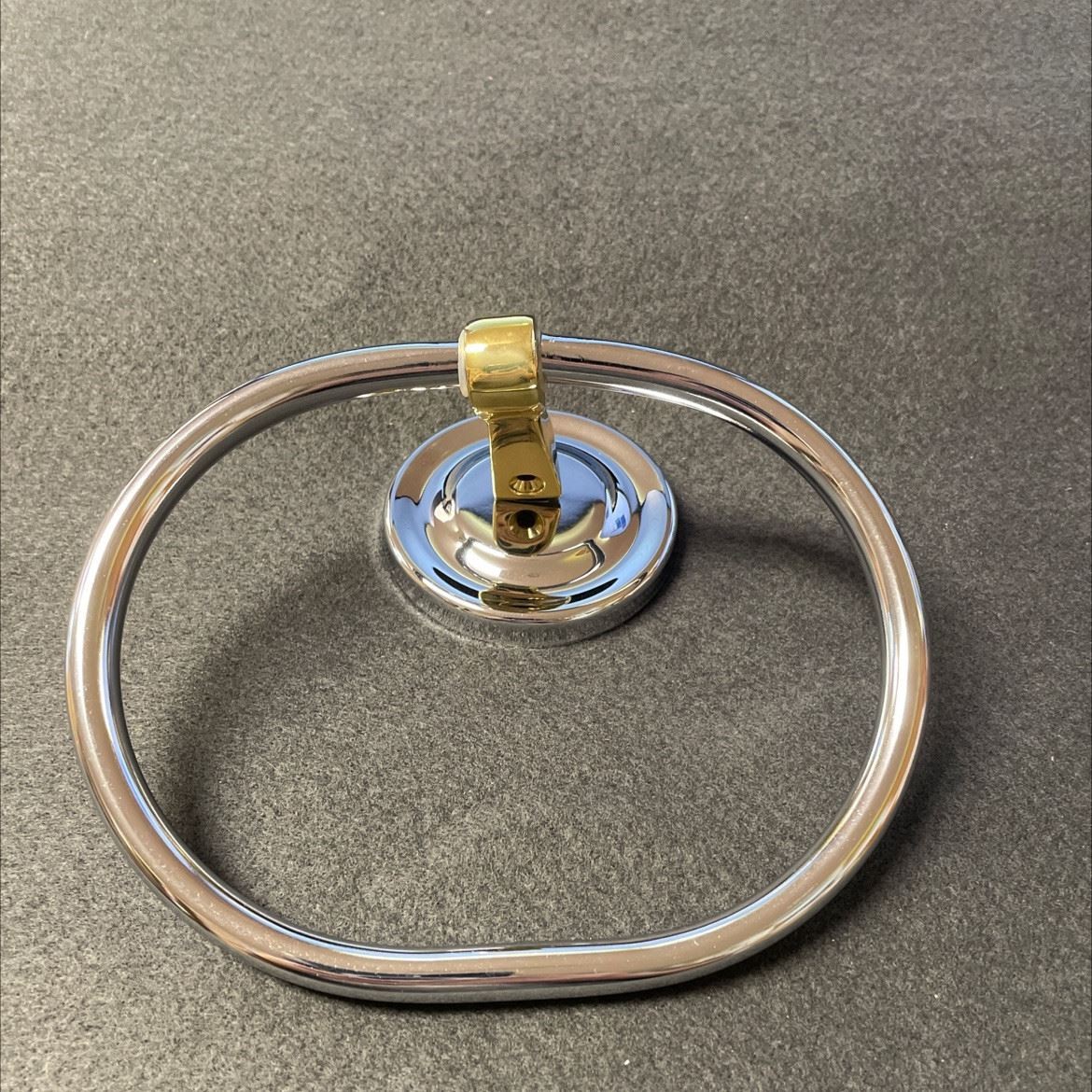 Towel Ring Polished Chrome and Polished Brass Towel Ring Polished Chrome and Polished Brass
