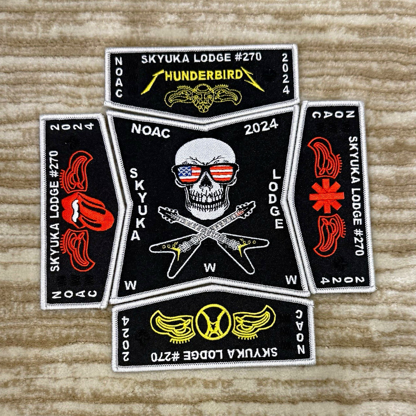 NOAC 2024 Skyuka Lodge #270 Thunderbird Patch Set Lot NOAC 2024 - Boy Scouts