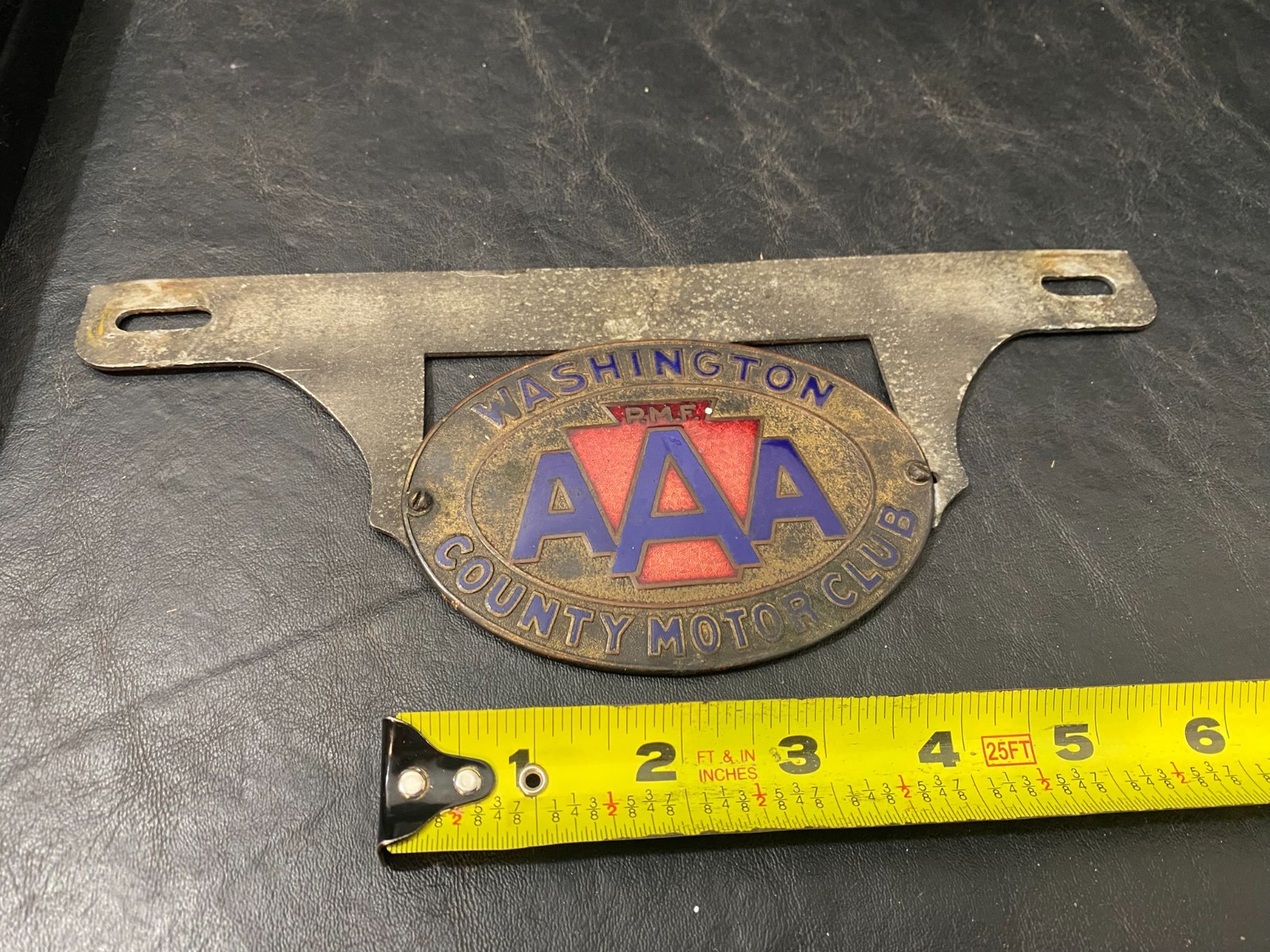vintage AAA Washington County motor club badge license plate topper antique vintage AAA Washington County motor club badge license plate topper antique