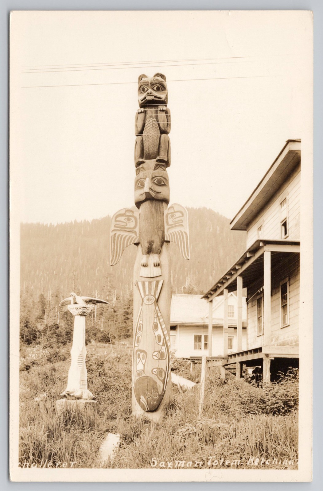 Saxman Totem Poles Ketchikan Alaska RPPC Postcard Saxman Totem Poles Ketchikan Alaska RPPC Postcard