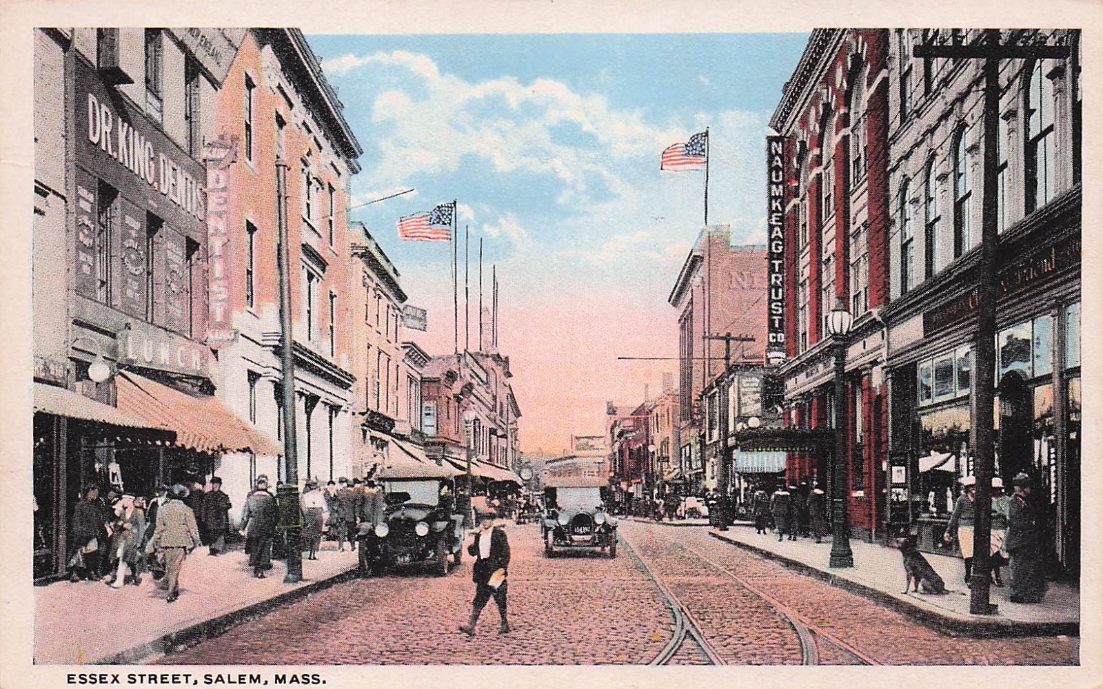 Postcard Vintage(4) MA,Salem,Gloucester,Edgartown,Plymouth(3-#'s,2-P)(789) Postcard Vintage(4) MA,Salem,Gloucester,Edgartown,Plymouth(3-#'s,2-P)(789)