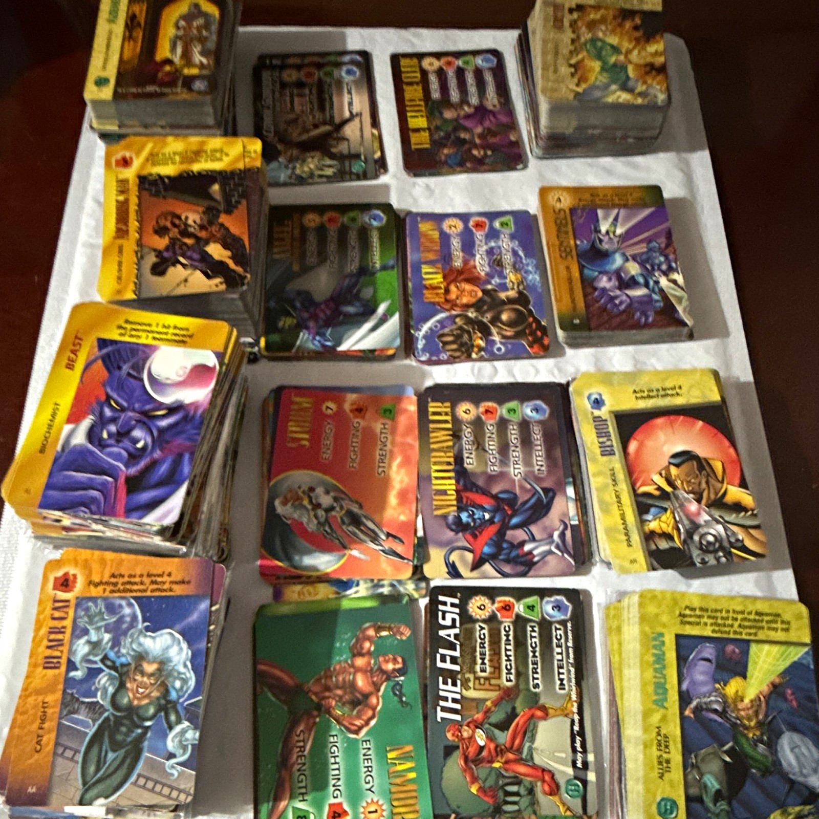 Marvel OverPower Mixed Card Lot  830+ card -classisc-powersurge-dc-IQ-original 