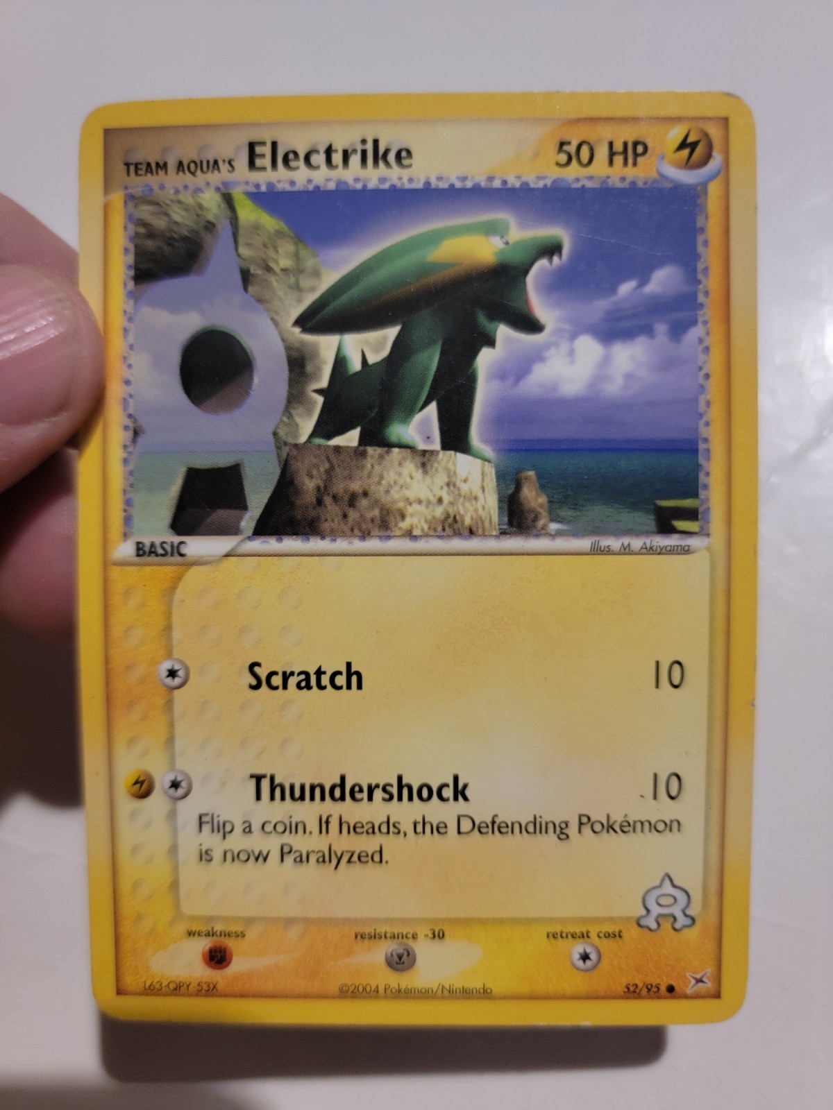 English Pokemon 2004 EX Team Aqua Magma nm 52 /146 Team Aqua\'s Electrike English Pokemon 2004 EX Team Aqua Magma nm 52 /146 Team Aqua\'s Electrike
