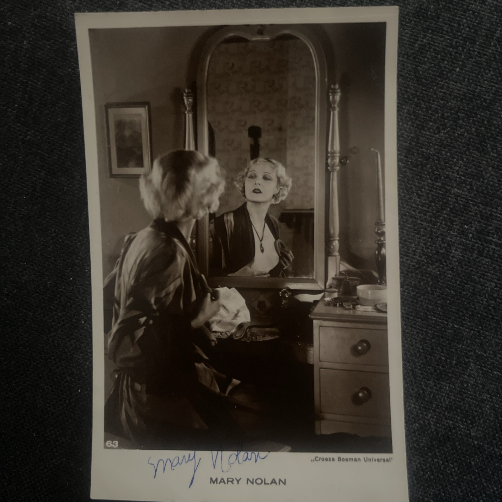 Vintage Mary Nolan Autograph Signature Cinema Postcard Vintage Mary Nolan Autograph Signature Cinema Postcard