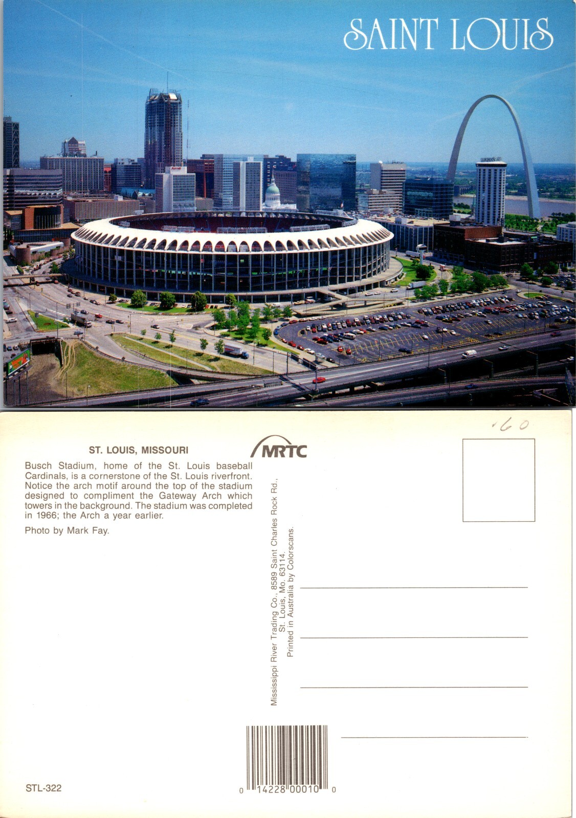 Continental Busch Stadium St Louis MO Postcard