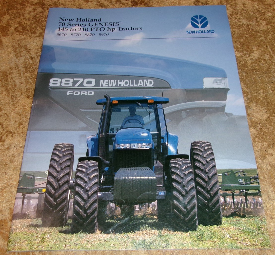 1996 new holland 70 series genesis 145-210 hp tractors brochure nice used