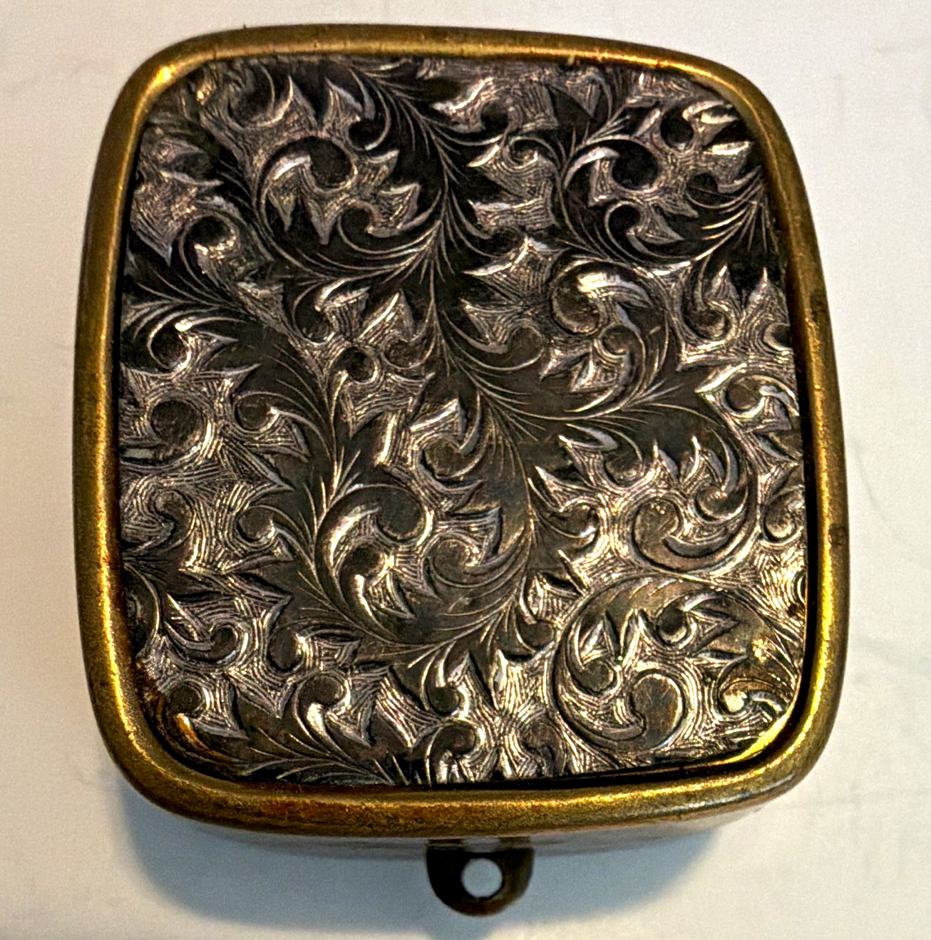 Vintage Sankyo Music Box Keychain - Scroll Design - Plays Swan Lake