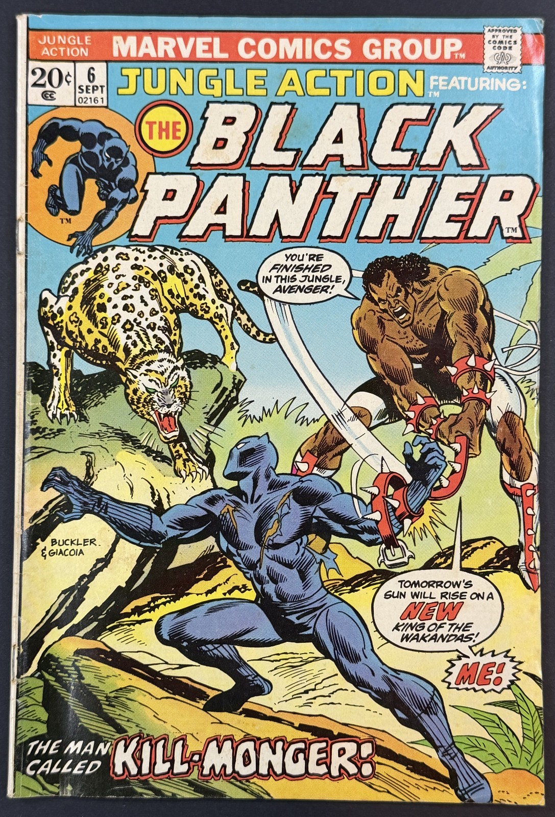 JUNGLE ACTION BLACK PANTHER #6 (MARVEL 1973) 1ST ERIK KILLMONGER APP | VG/FN