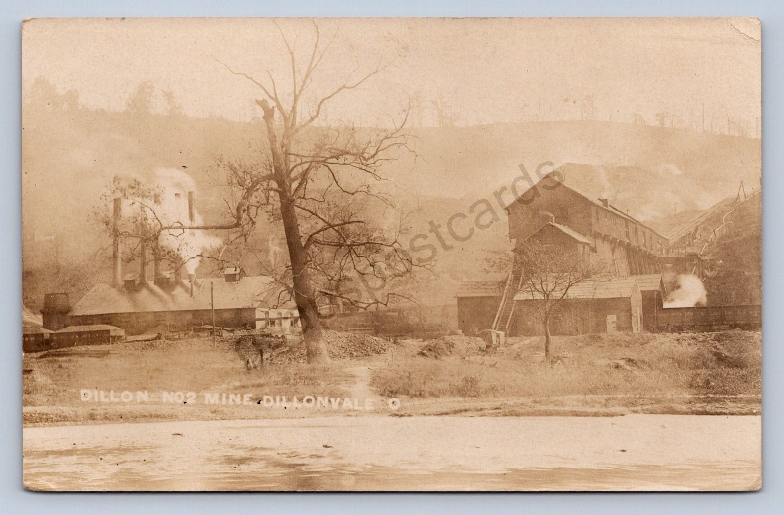 J87/ Dillonvale Ohio RPPC Postcard c1910 Dillon No2 Coal Mine Operation 424