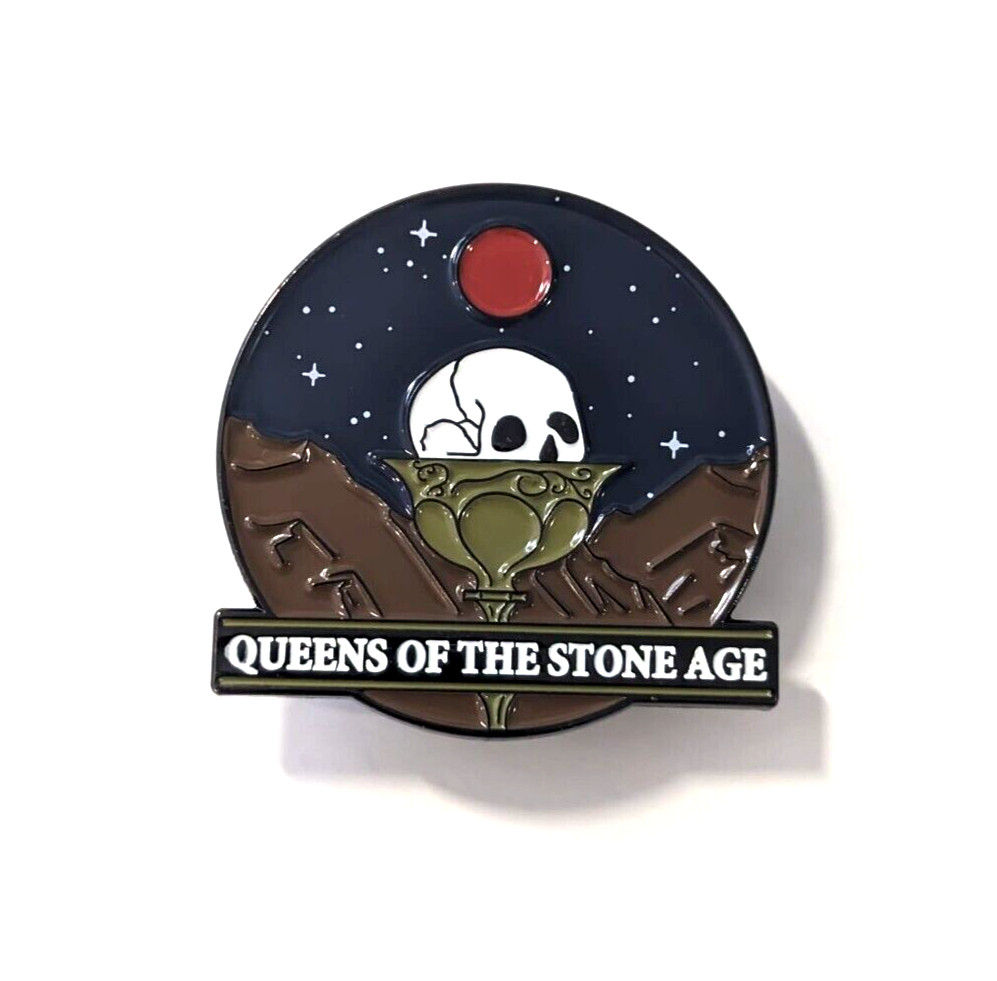 Queens of the Stone Age - Skull Chalice - Josh Homme - Kyuss - Enamel Brooch Pin