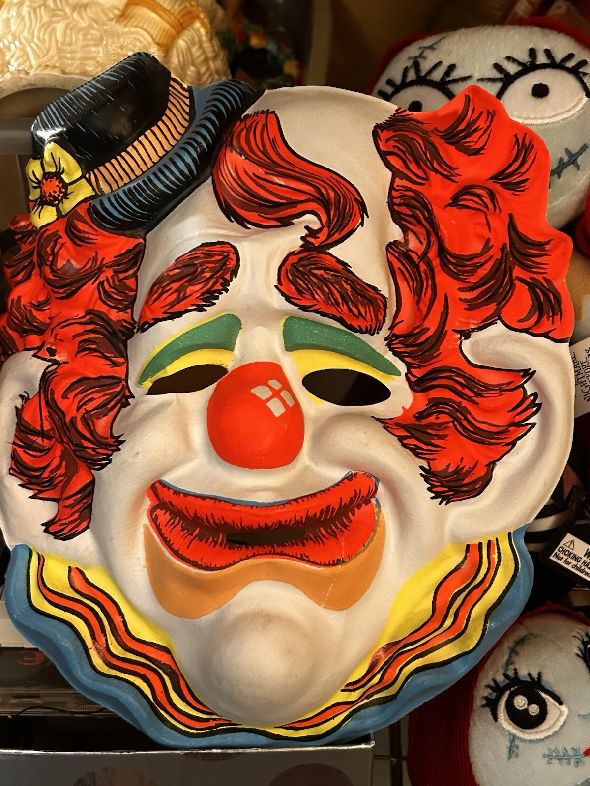 Vintage 60's Ben Cooper Child Clown Halloween Mask