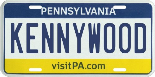 Kennywood Amusement Park Pennsylvania Aluminum PA License Plate 