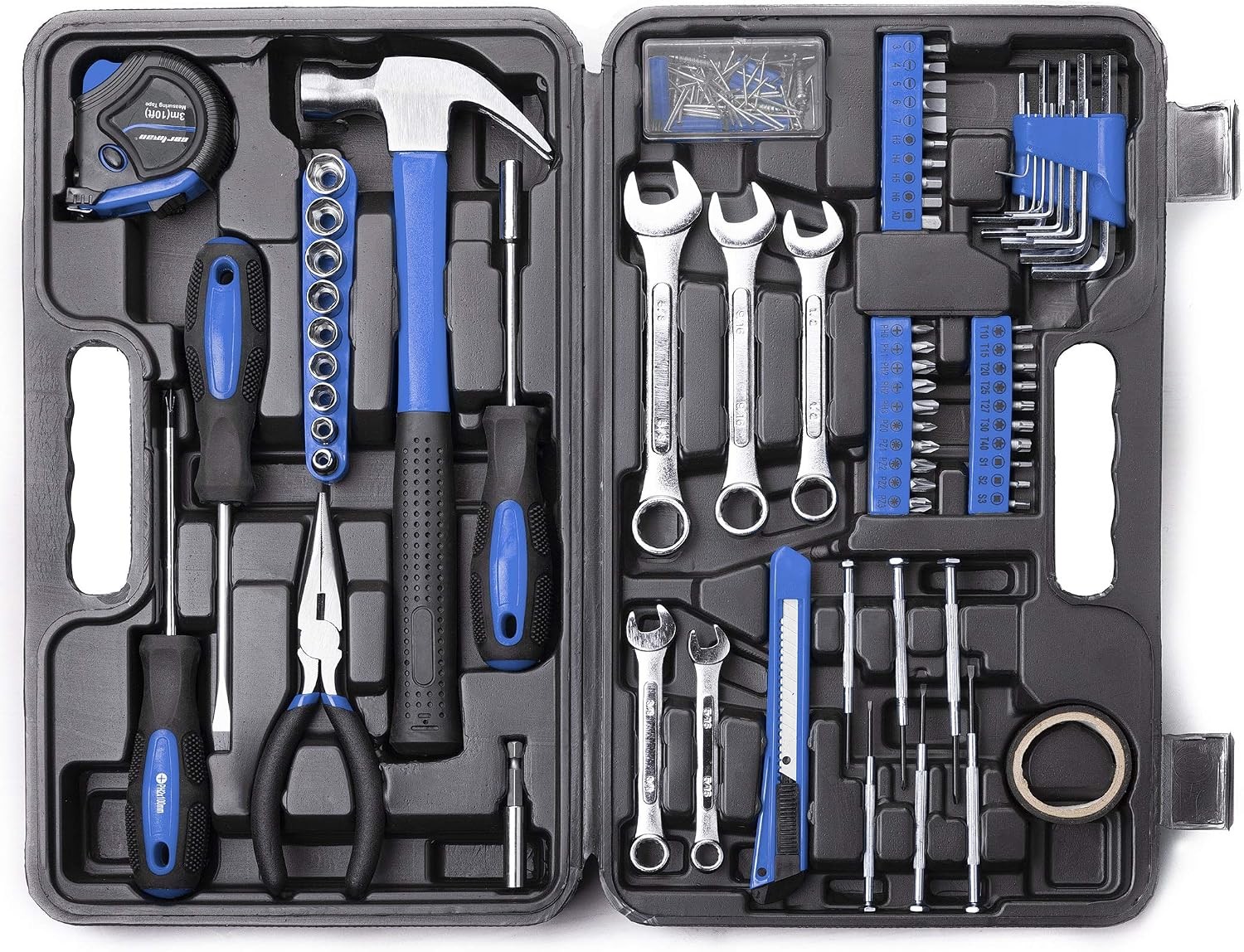 CARTMAN 148-Pc Tool Set: Home/Auto Repair Kit w/Case, Blue