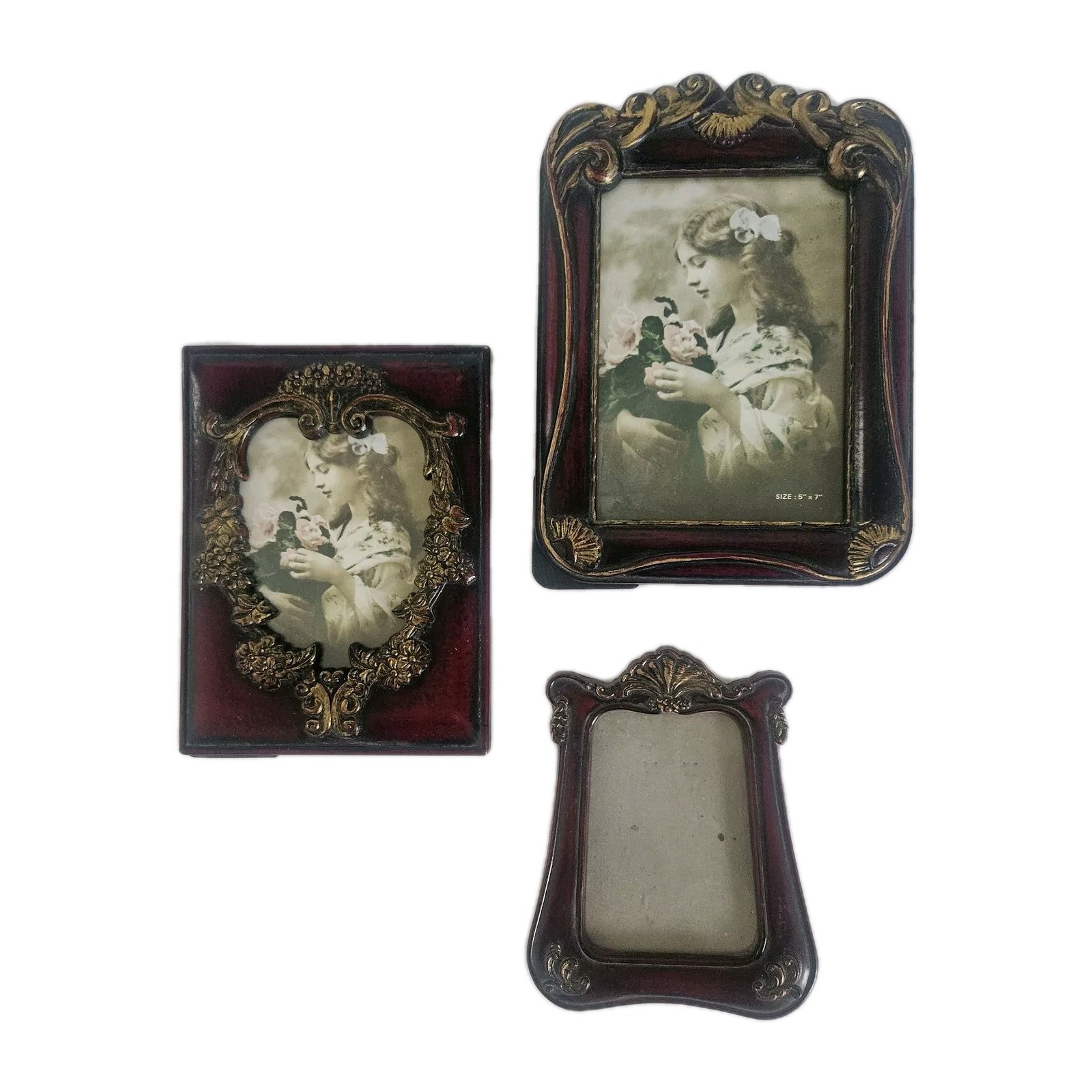 3 VTG Victorian Style Photo Frames Openings 4x6\ 3 VTG Victorian Style Photo Frames Openings 4x6\