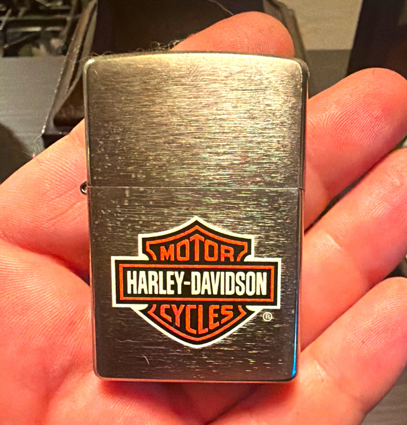 Harley-Davidson Motor Cycles Logo Zippo Lighter w/ Box Card Insert USA K14