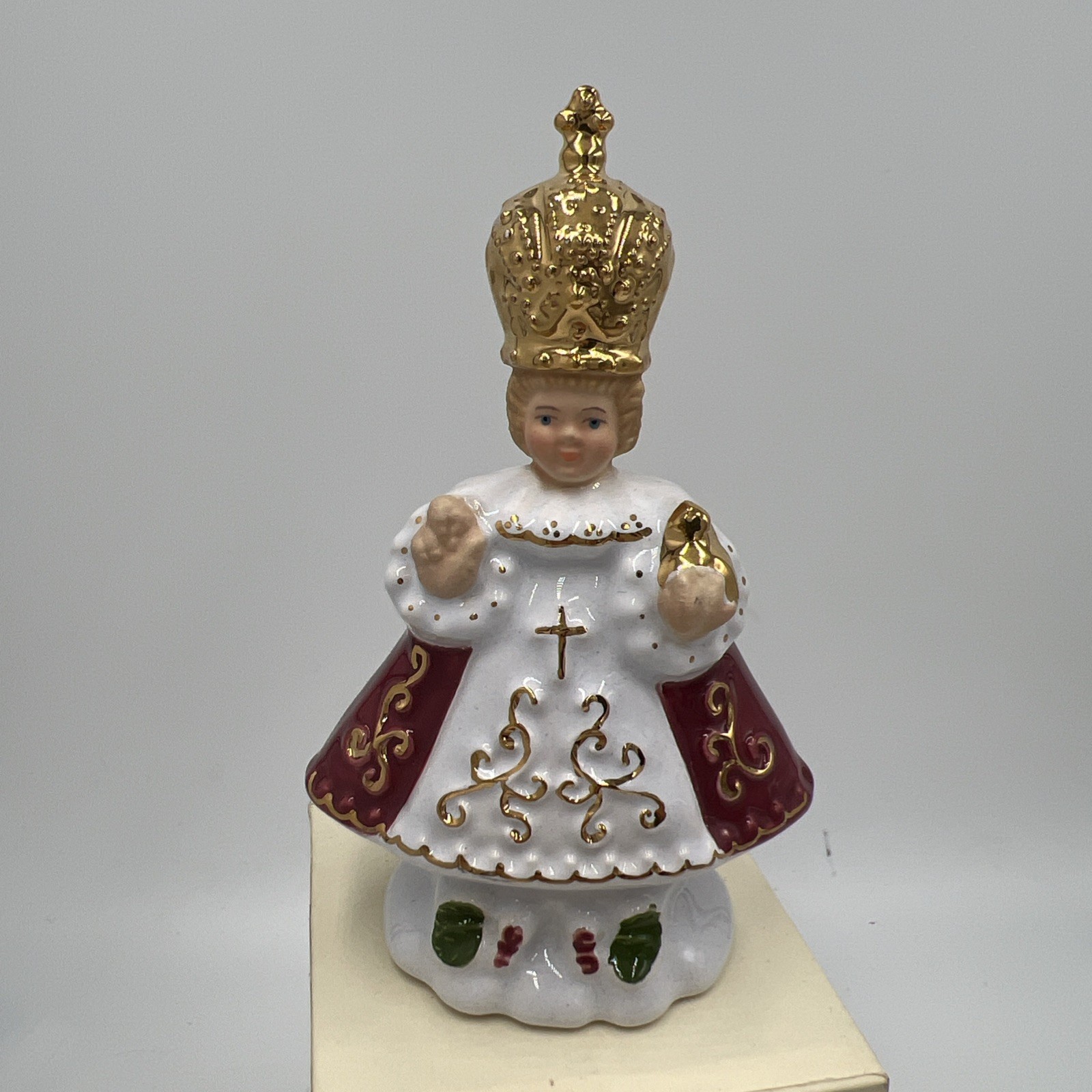 Vintage AURETA Figural Infant of Prague Jesus FIGURINE Czech Catholic Icon God